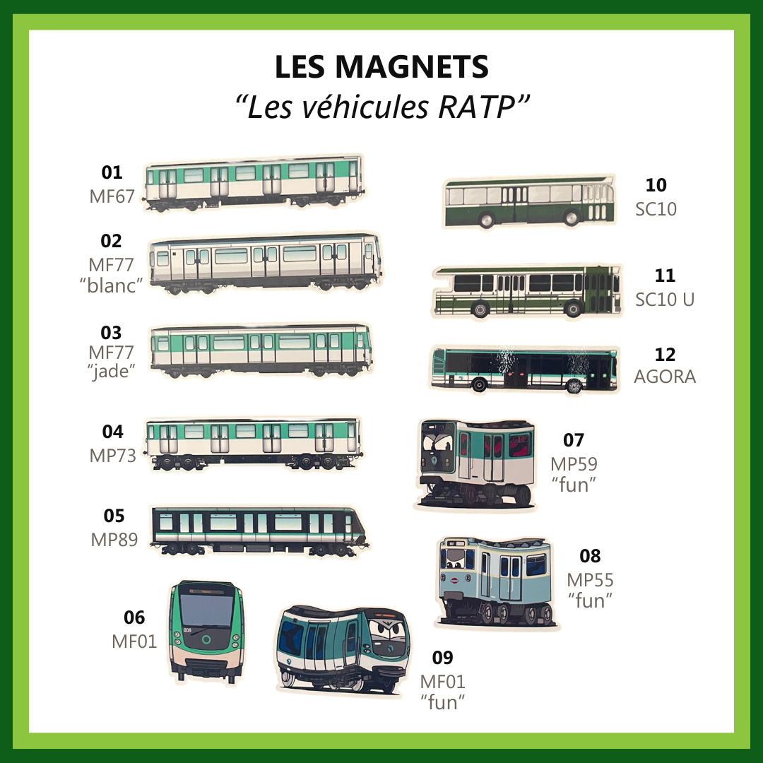 Magnets : “Véhicules”