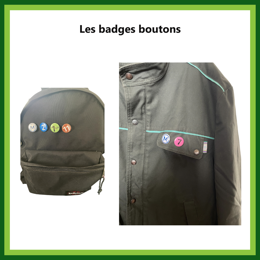 Badges boutons du tramway (2,7 cm)