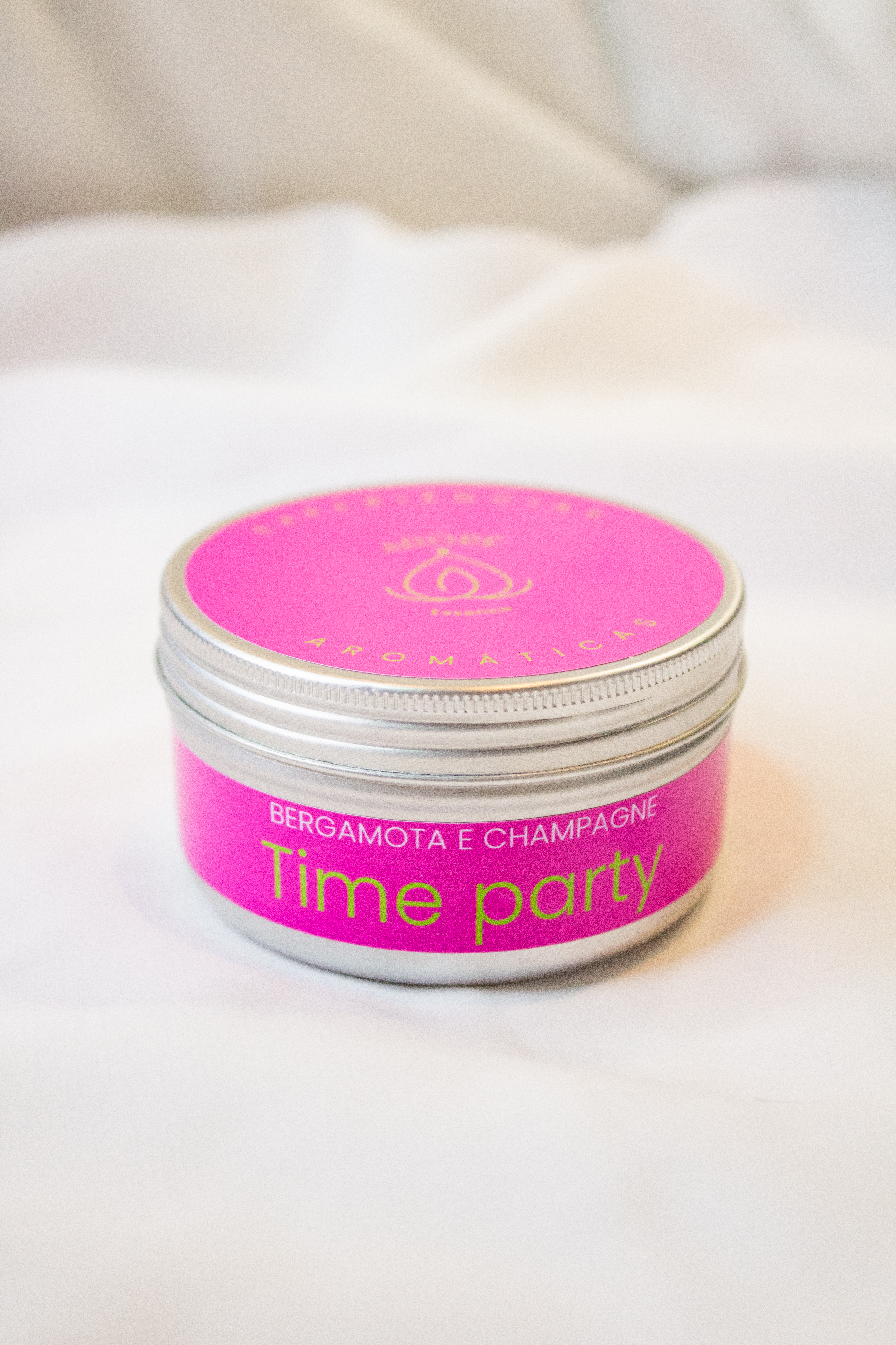Vela aromática Time Party - Bergamota e Champagne