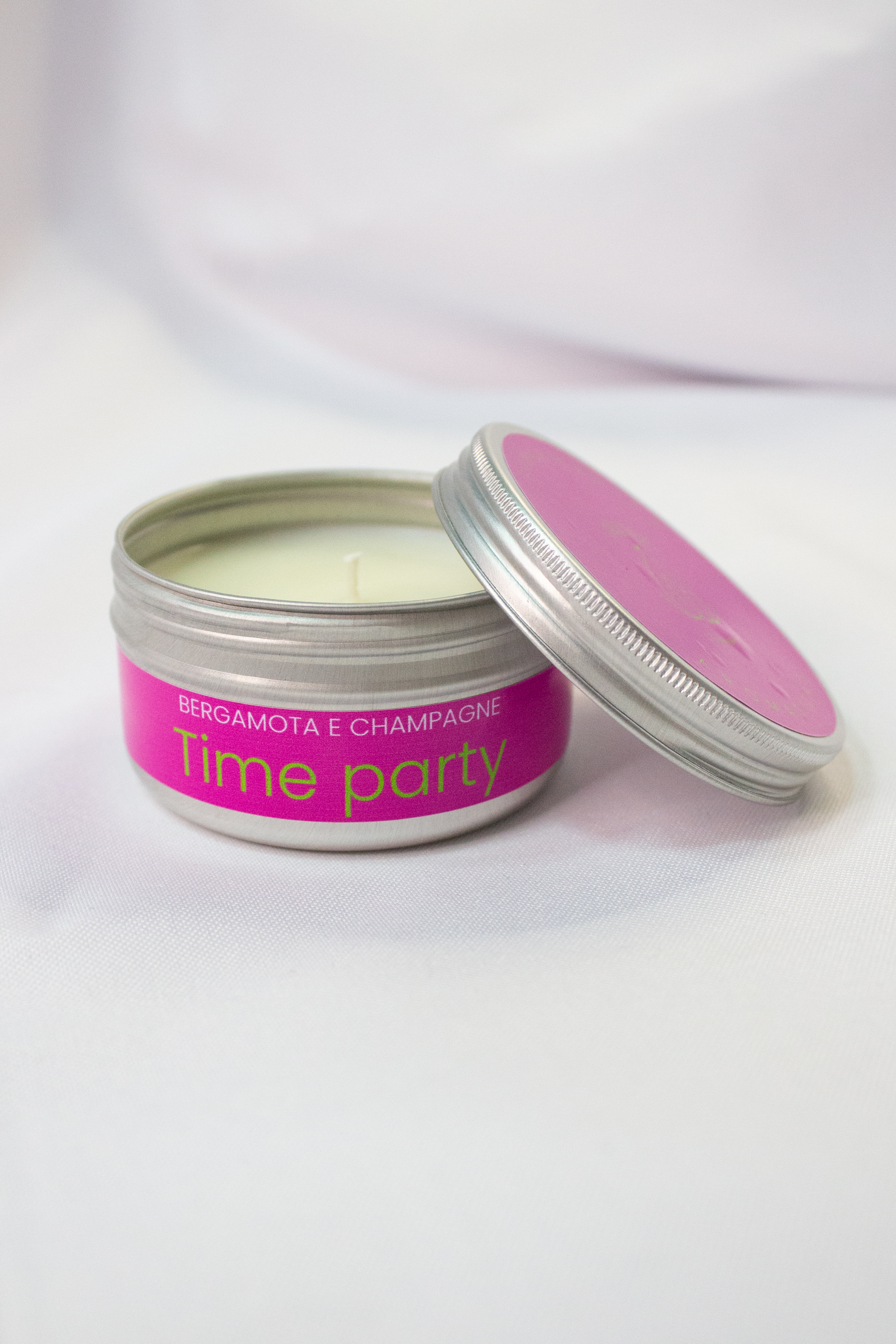 Vela aromática Time Party - Bergamota e Champagne