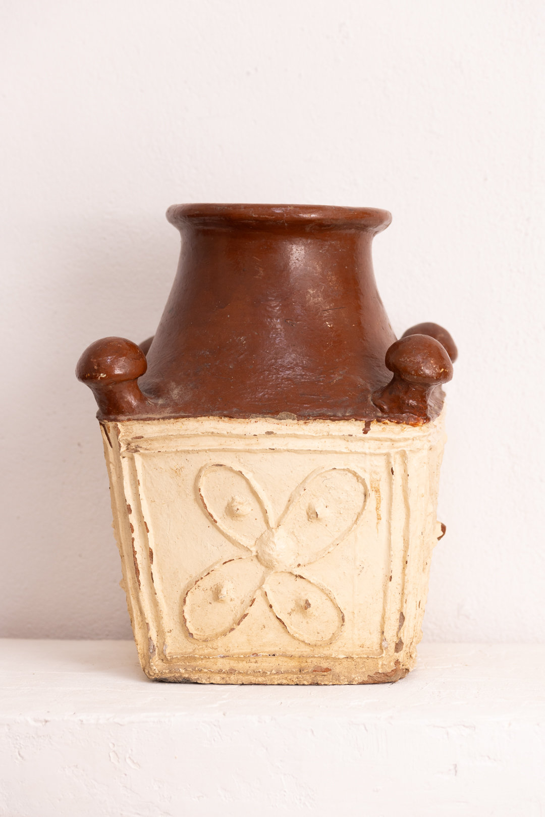 Ikufan en terre cuite fait main avec motifs Kabyles - handmade terracotta Ikufan with Kabyle patterns