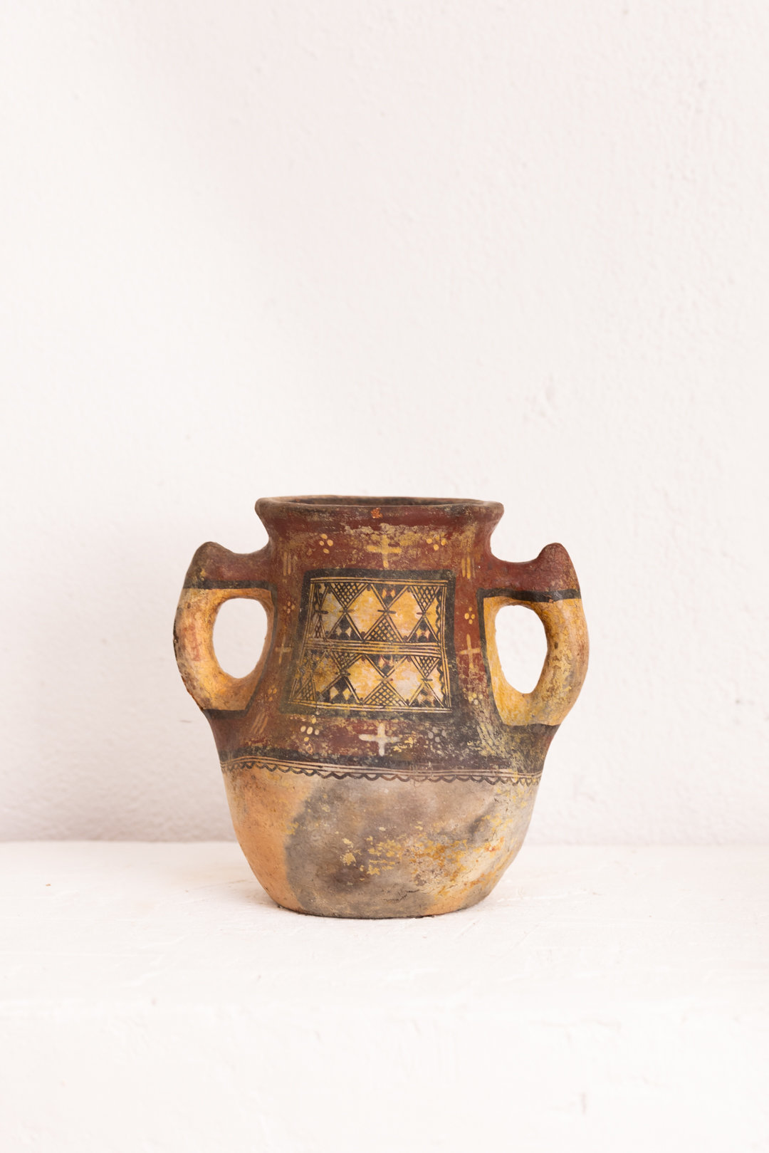 Jarre vintage en terre cuite avec motifs Kabyles - Terracotta Vintage Jar with Kabyle Patterns