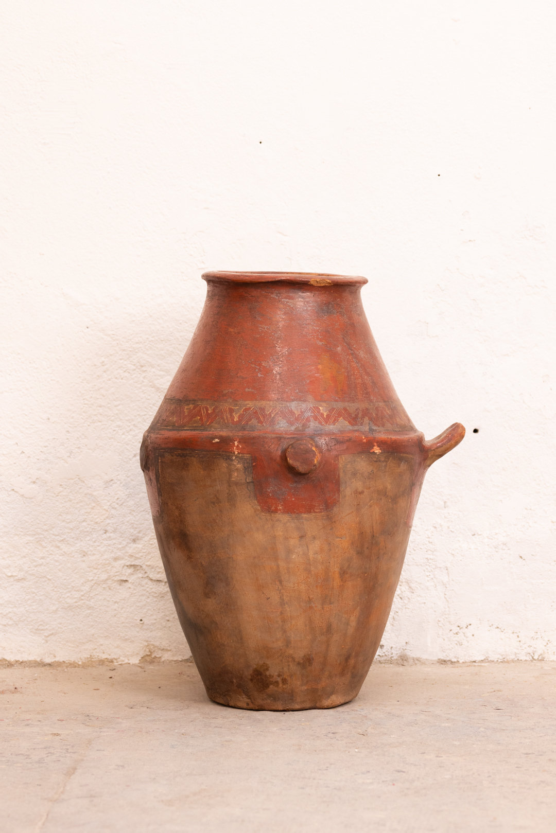 Jarre vintage en terre cuite avec motifs Kabyles - Vintage Terracotta Jar with Kabyle Patterns