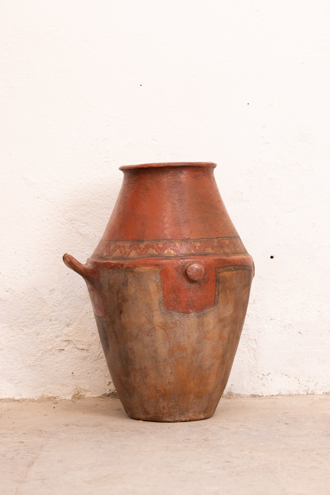 Jarre vintage en terre cuite avec motifs Kabyles - Vintage Terracotta Jar with Kabyle Patterns