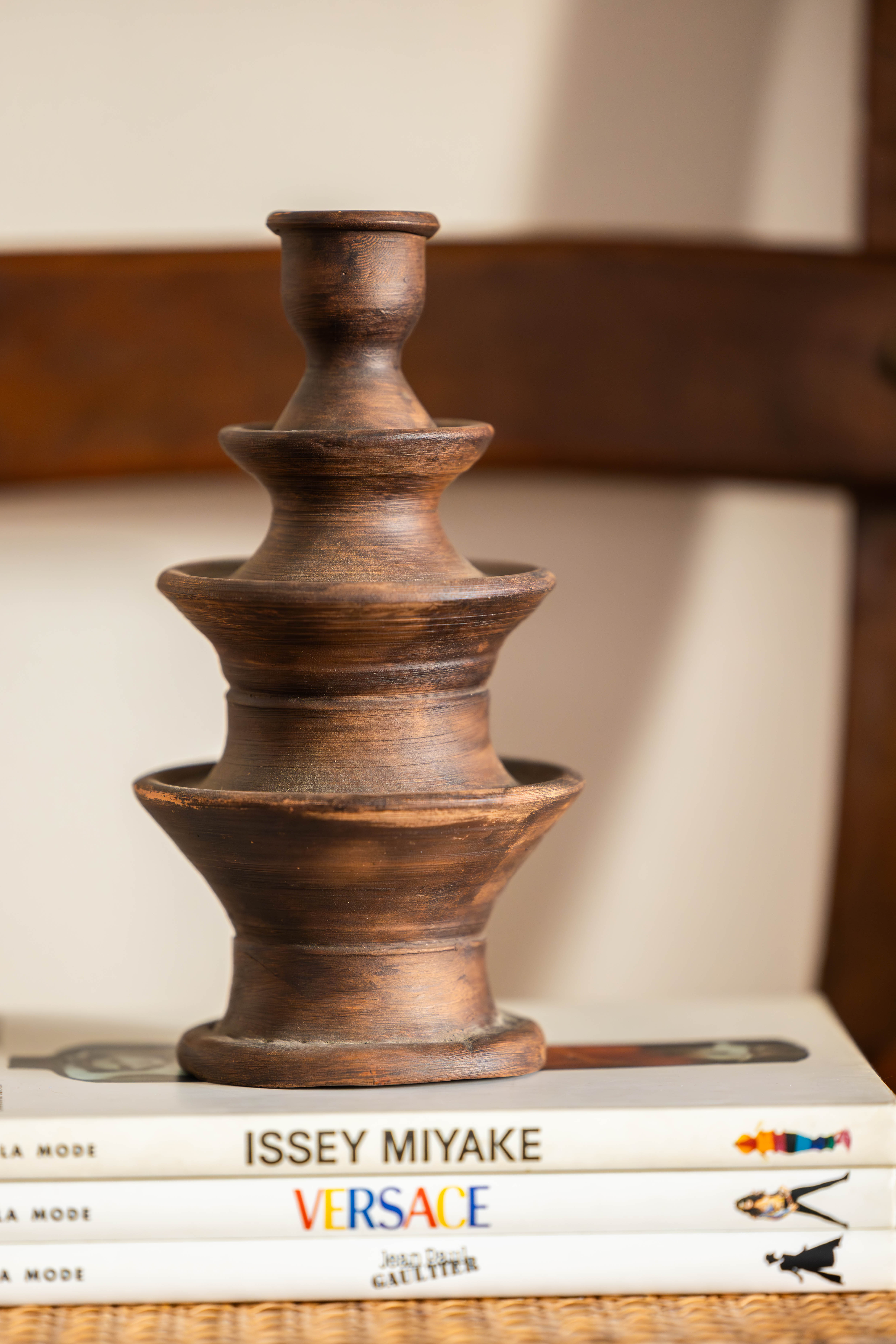 Bougeoir minimaliste marron - Brown Minimalist Candleholder