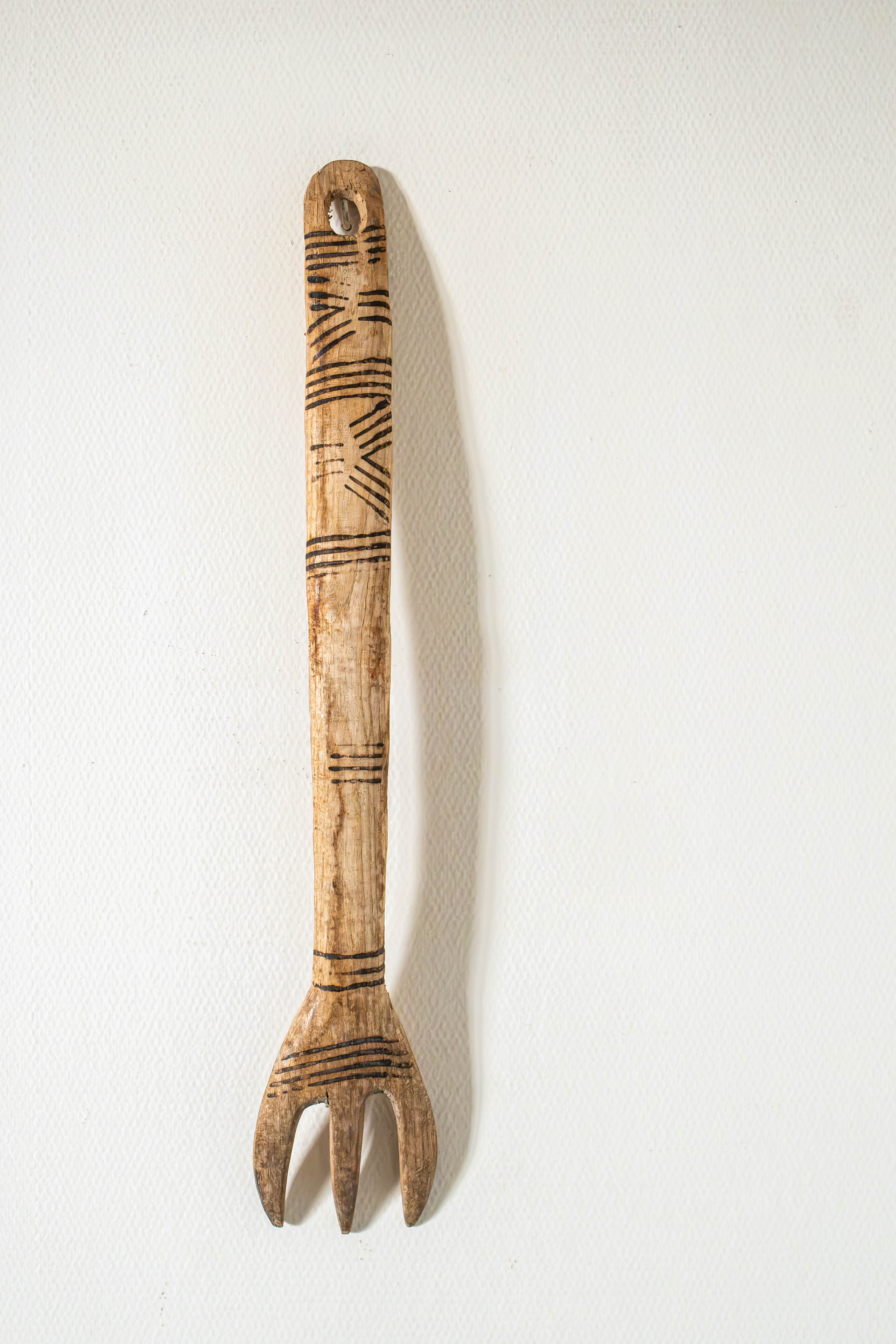 Fourchettes artisanales de grand format en bois d'olivier - handcrafted olive wood large fork