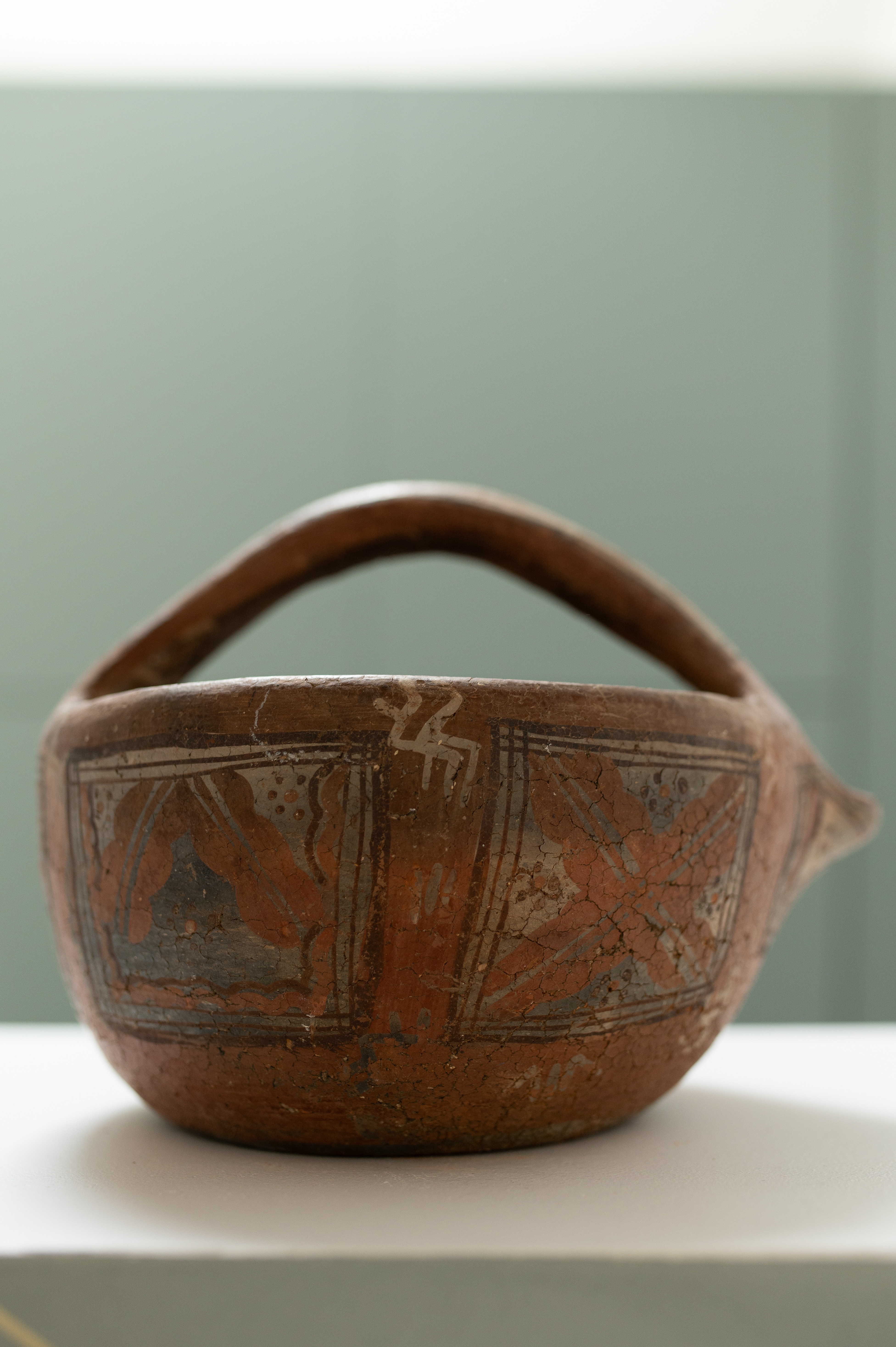 Pot à lait vintage en terre cuite avec motifs Kabyles - Vintage terracotta milk jug with kabyles patterns