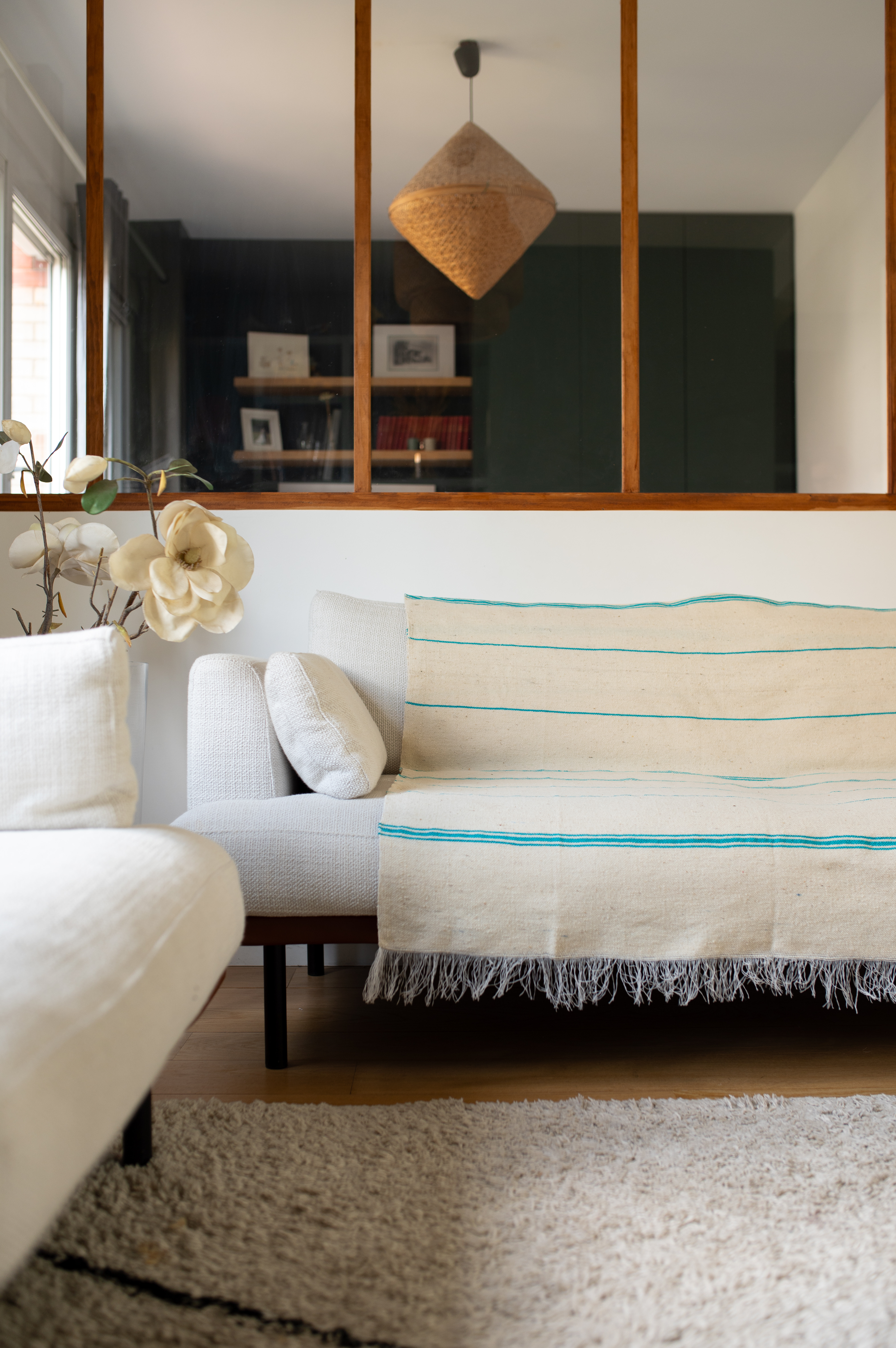 Plaid de Tlemcen 230 X 130 – 100% Laine, Tissé à la Main