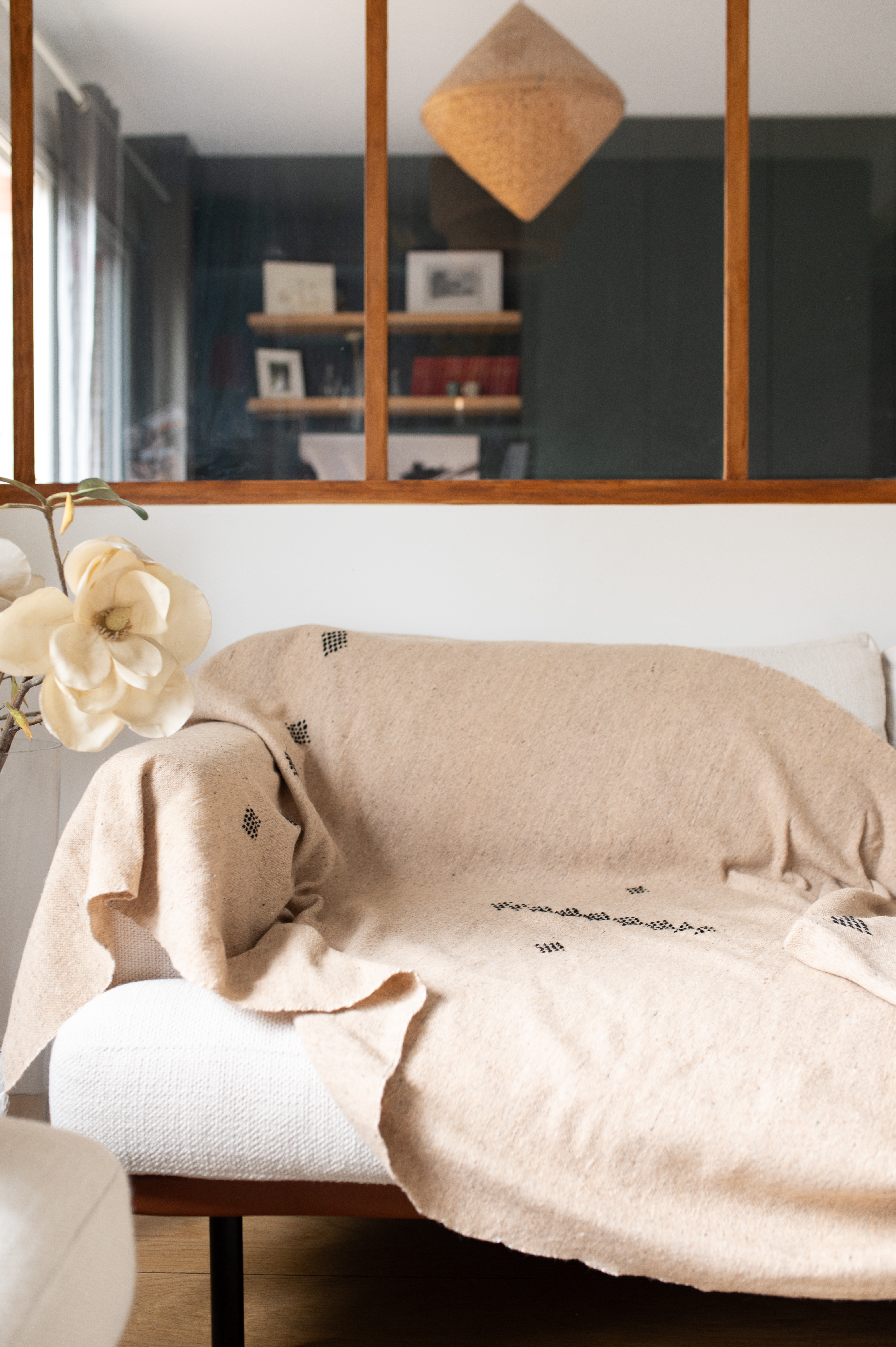 Plaid de Tlemcen 230 X 130 – 100% Laine, Tissé à la Main