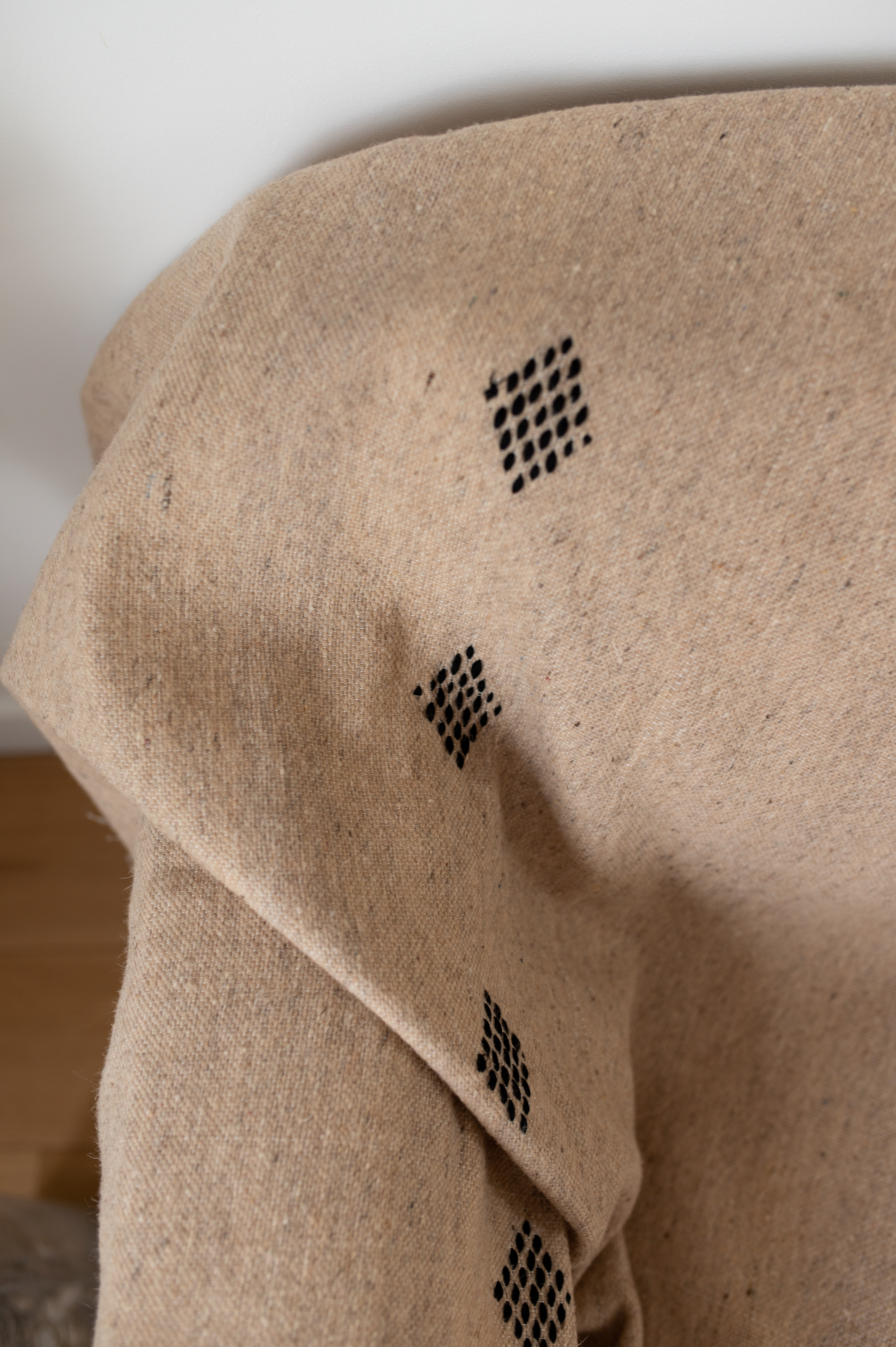 Plaid de Tlemcen 230 X 130 – 100% Laine, Tissé à la Main