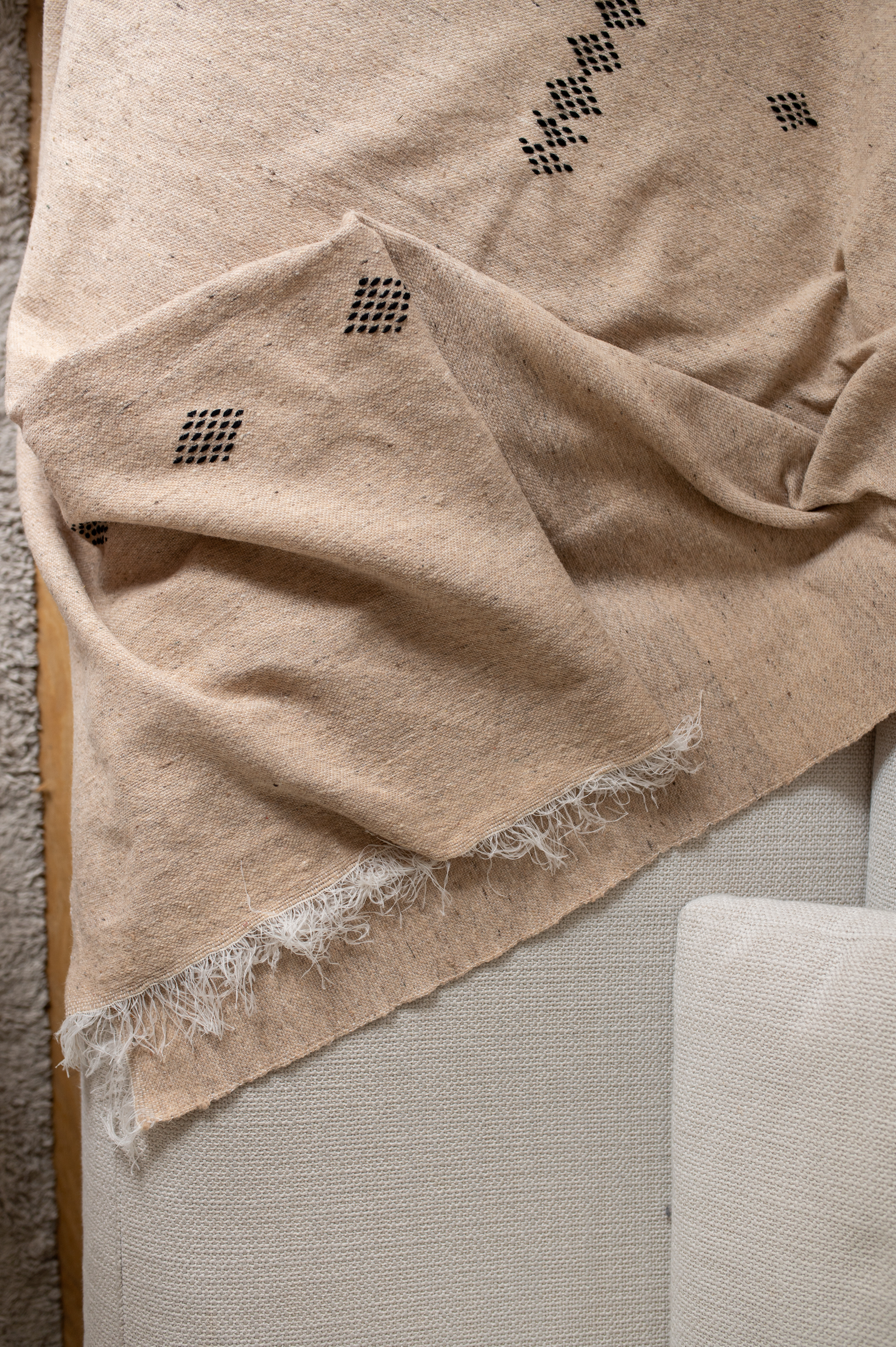 Plaid de Tlemcen 230 X 130 – 100% Laine, Tissé à la Main