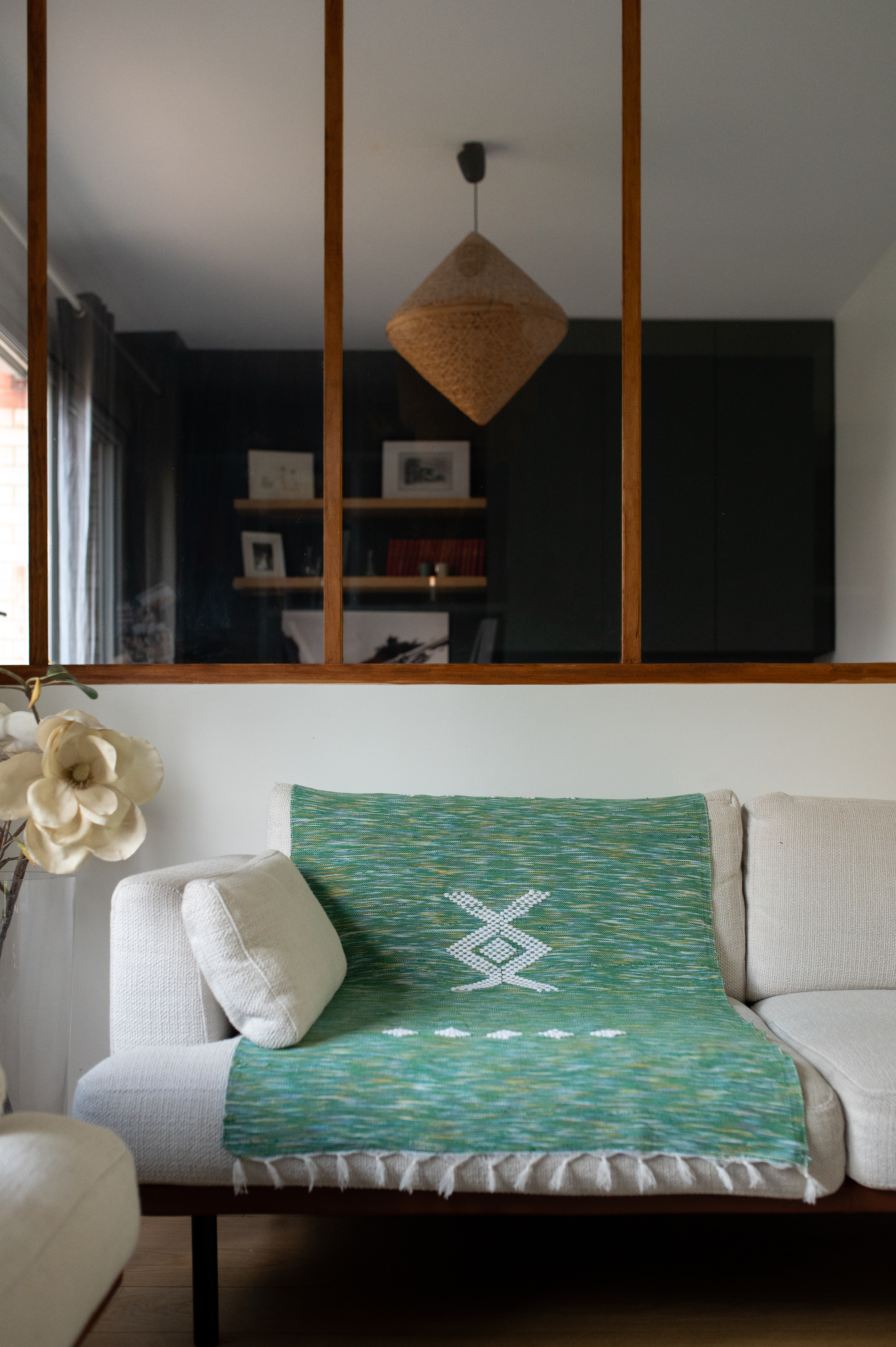 Plaid de Tlemcen 75 X 130 – 100% Laine, Tissé à la Main