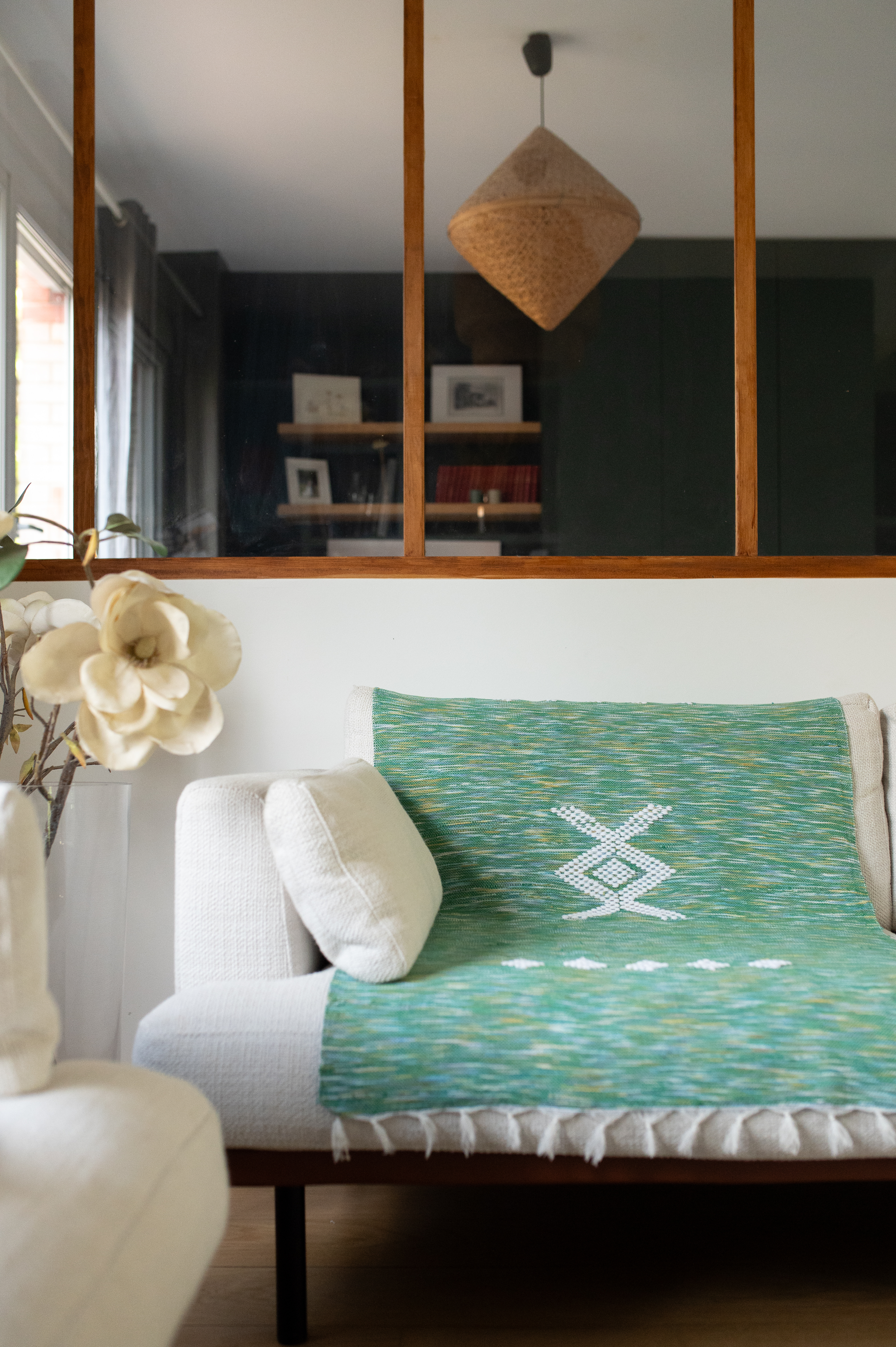 Plaid de Tlemcen 75 X 130 – 100% Laine, Tissé à la Main