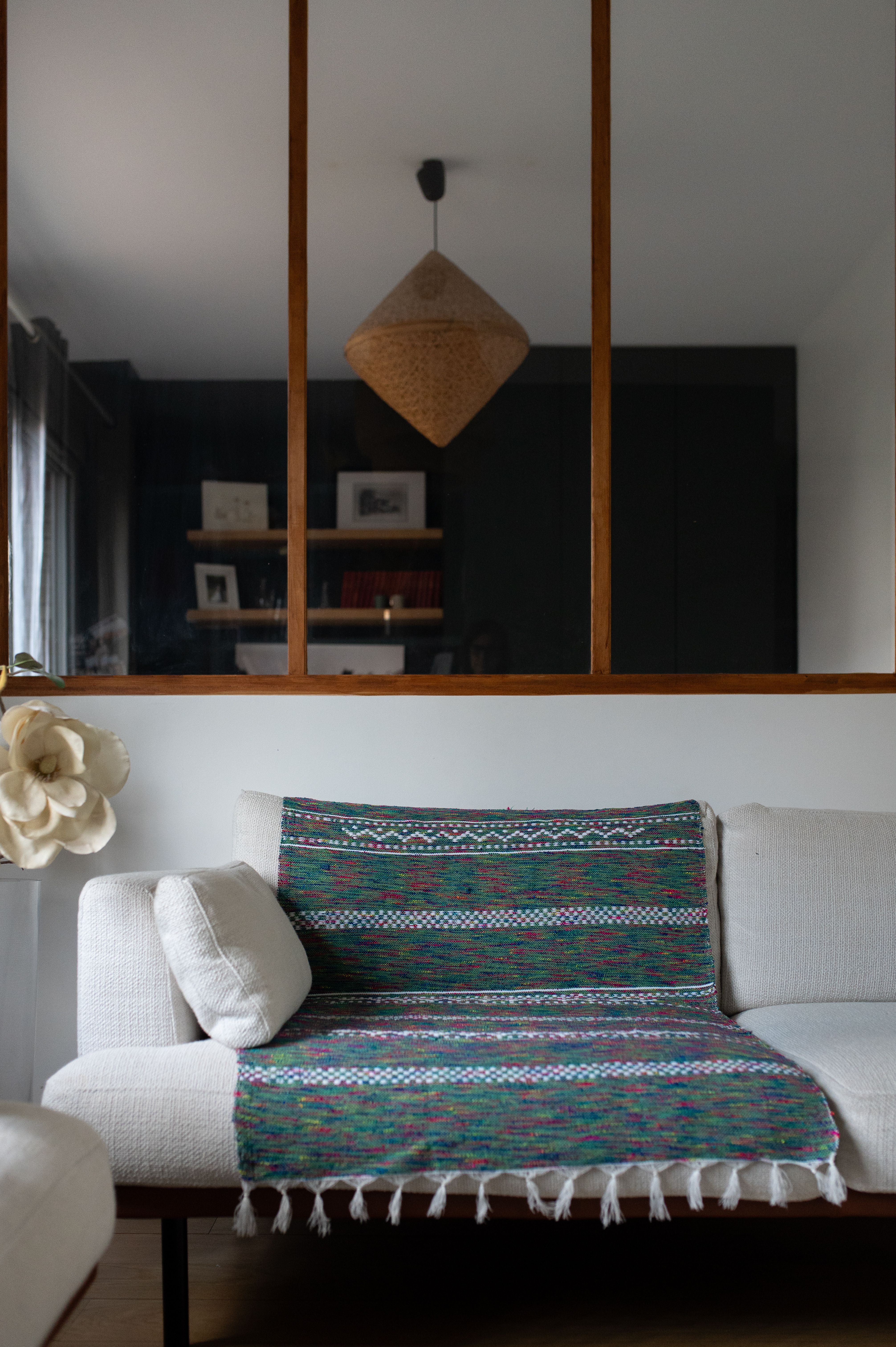 Plaid de Tlemcen 75 X 130 – 100% Laine, Tissé à la Main