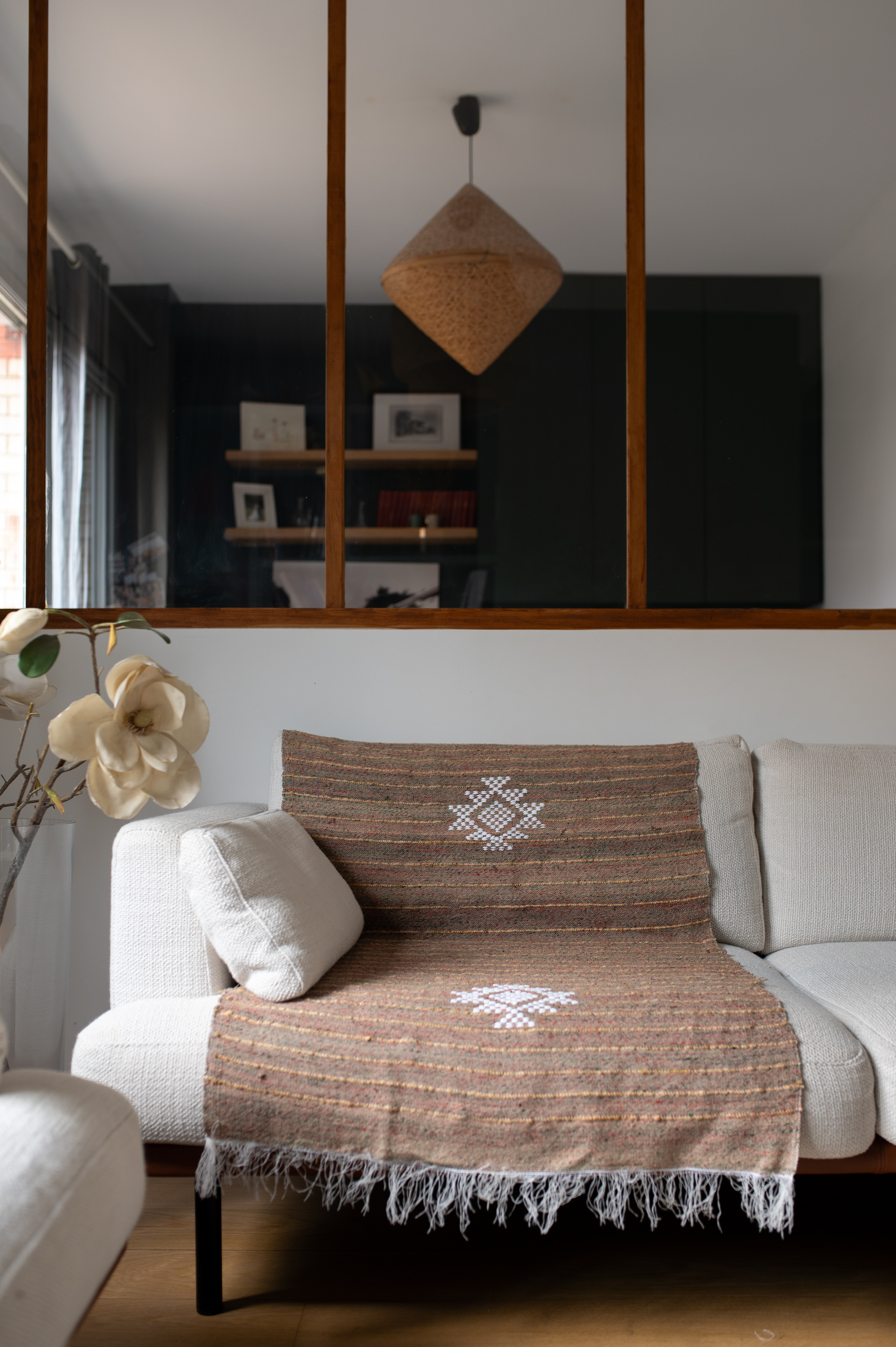 Plaid de Tlemcen 75 X 130 – 100% Laine, Tissé à la Main