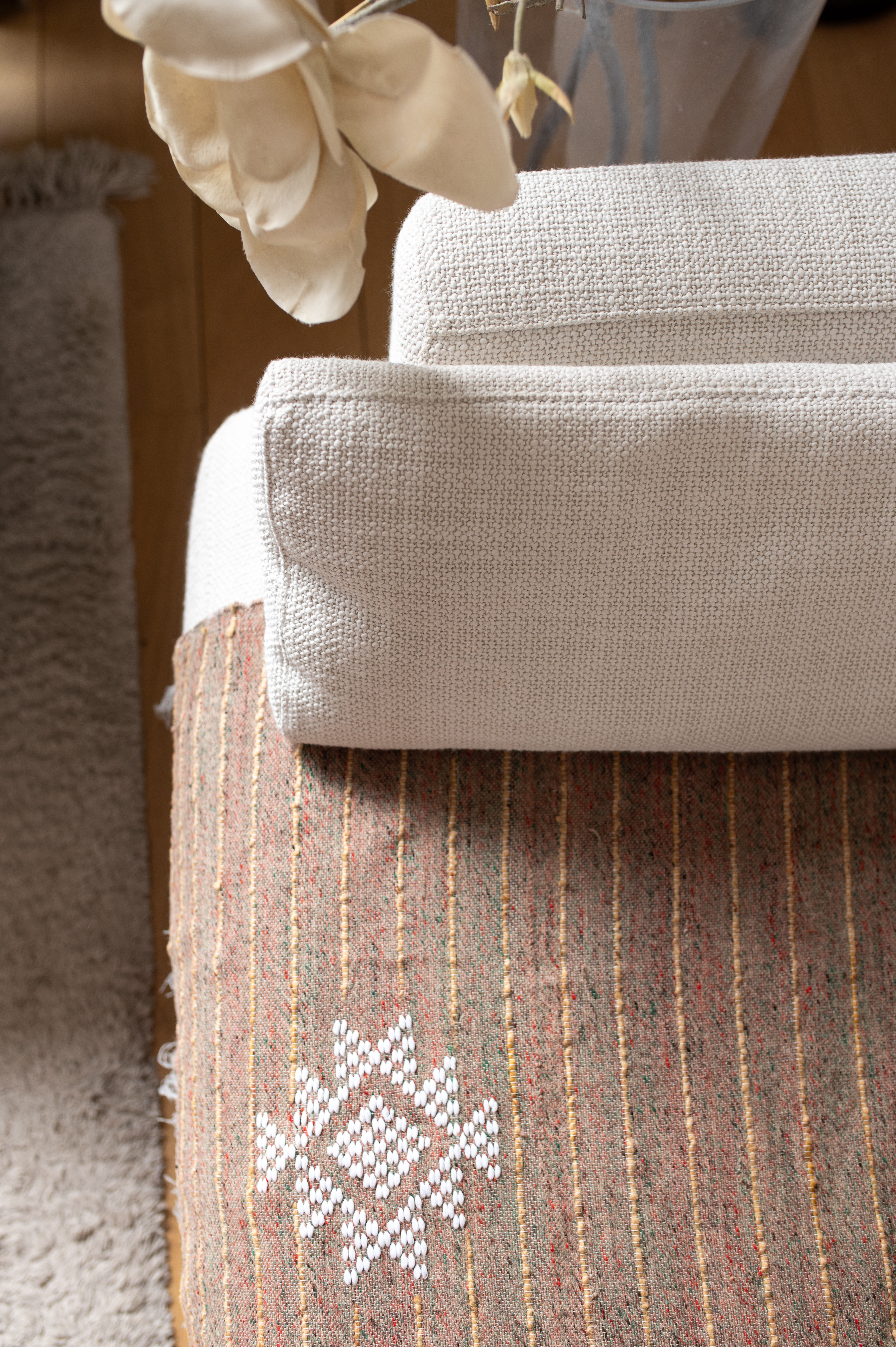Plaid de Tlemcen 75 X 130 – 100% Laine, Tissé à la Main