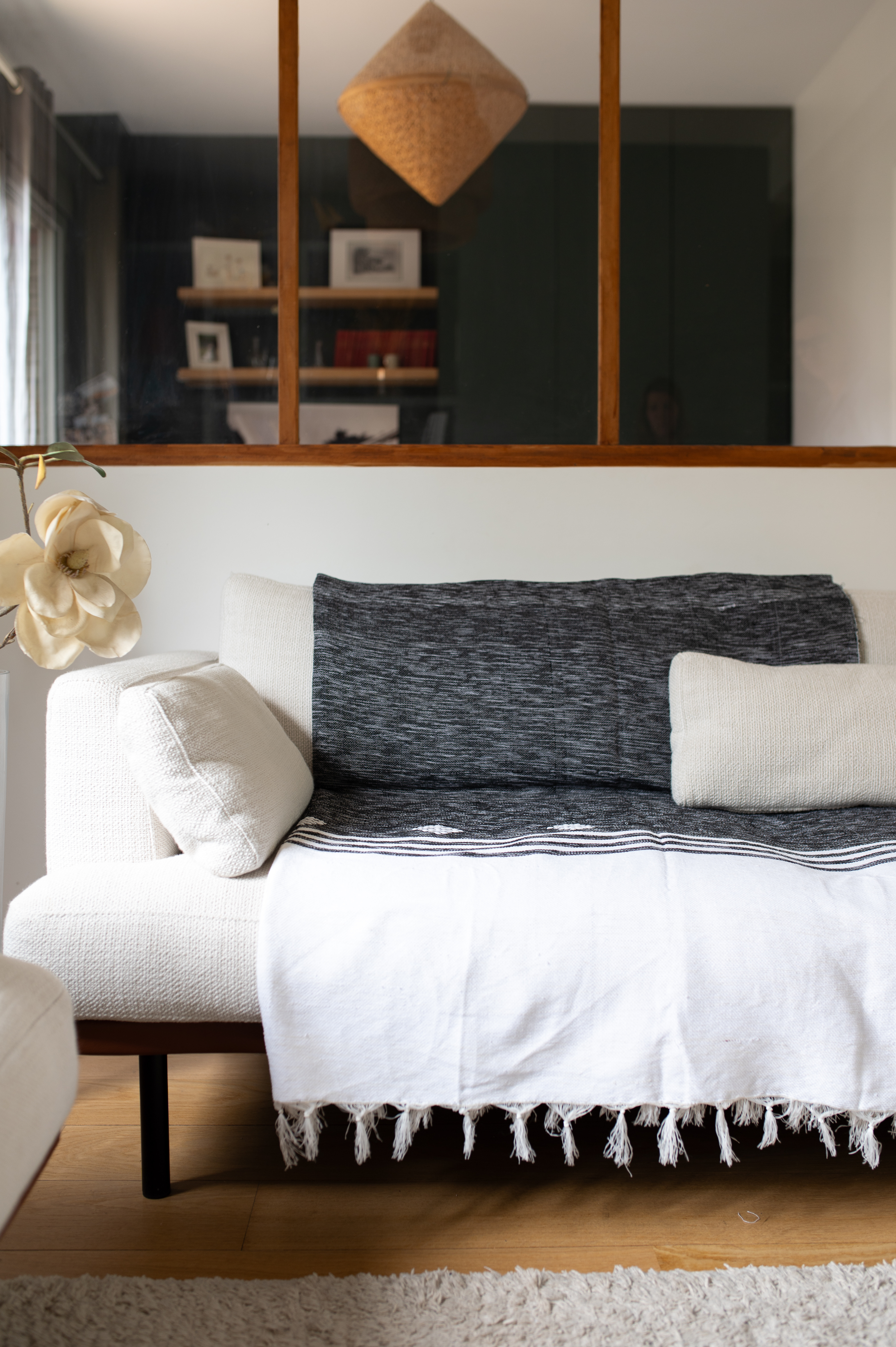 Plaid de Tlemcen 280 X 180 – 100% Laine, Tissé à la Main
