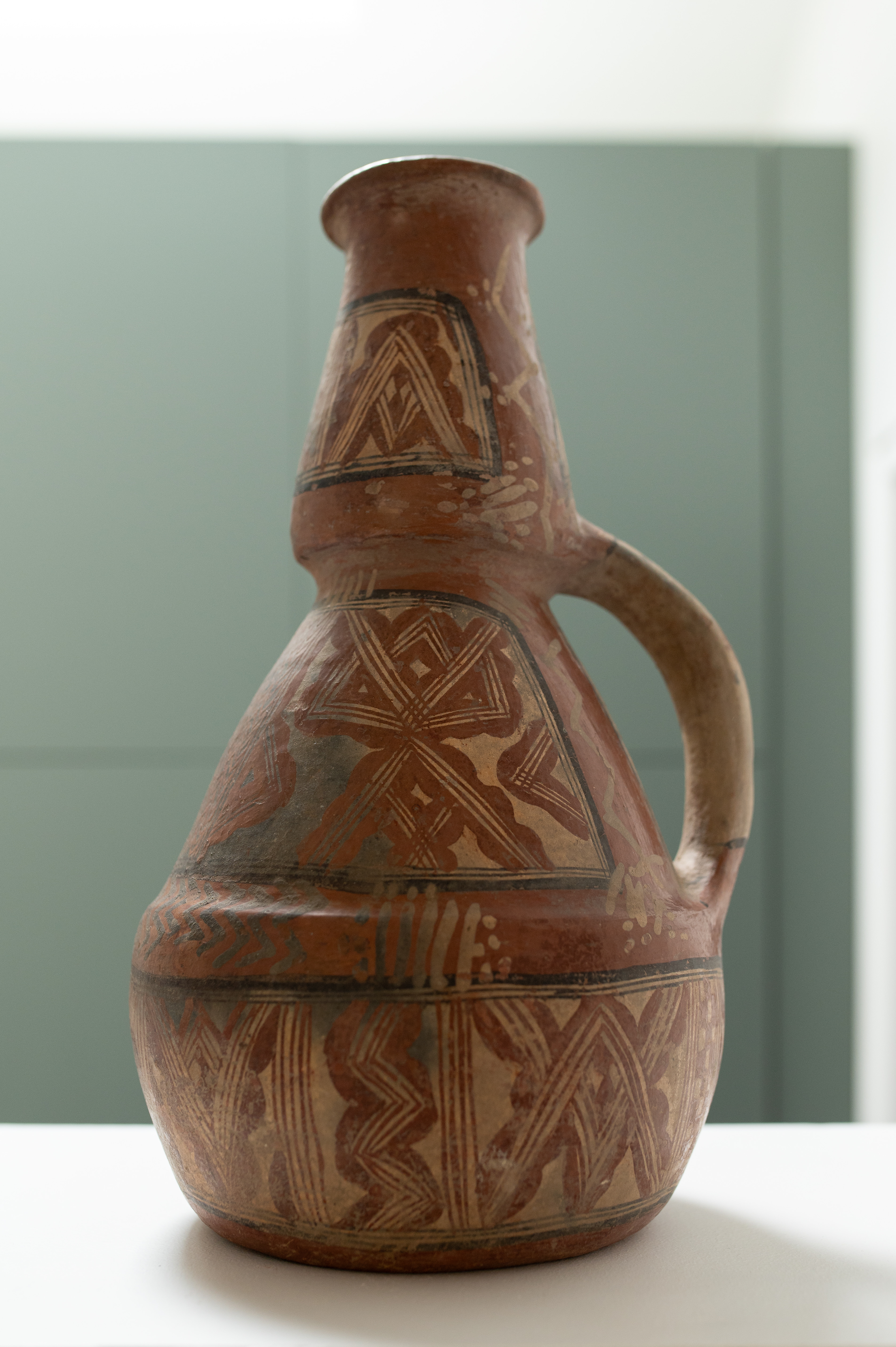 Vintage Gargoulette avec motifs Kabyles - Vintage Kabyle pottery water jug