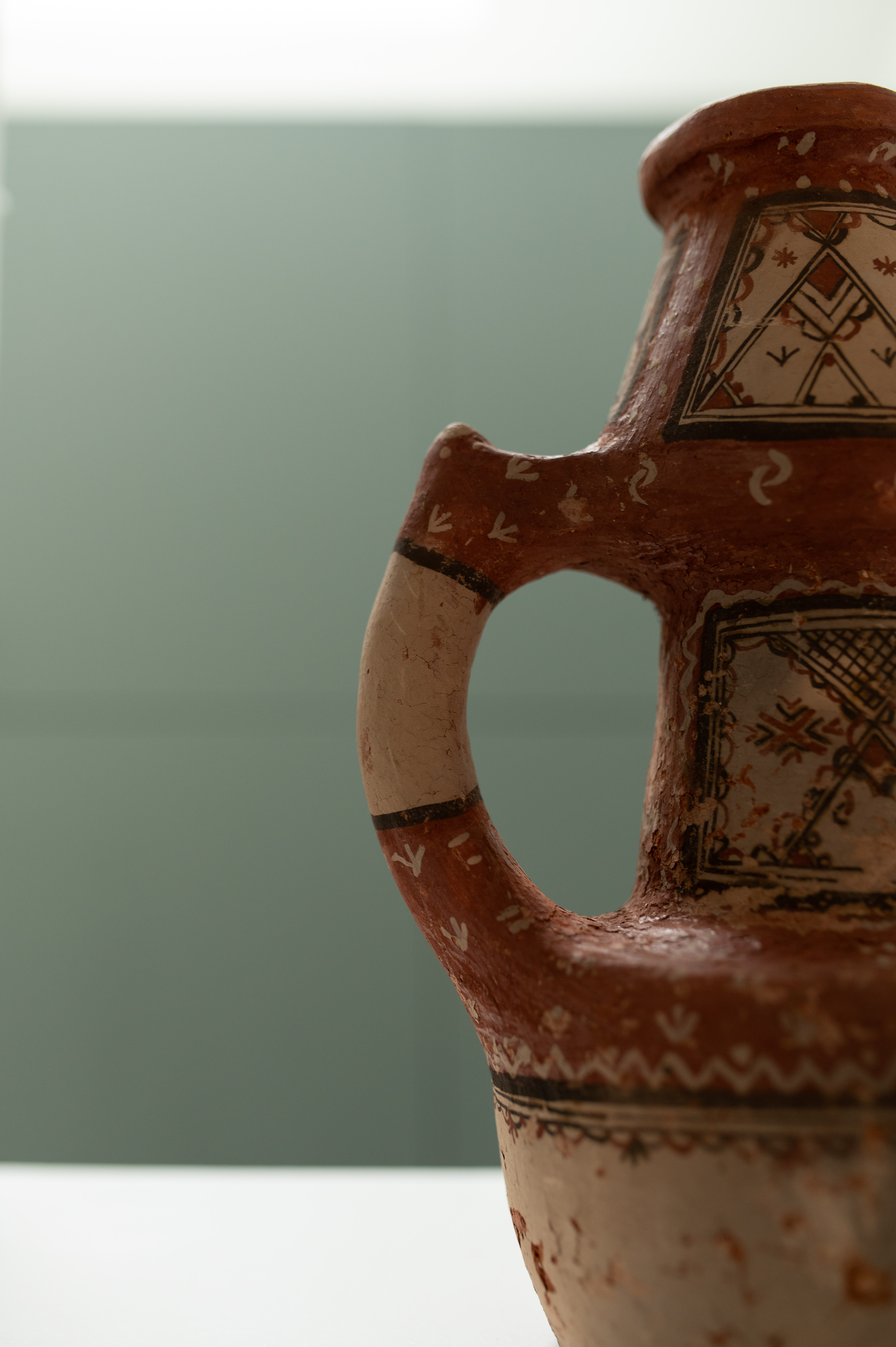 Vintage Gargoulette avec motifs Kabyles - Vintage Kabyle pottery water jug