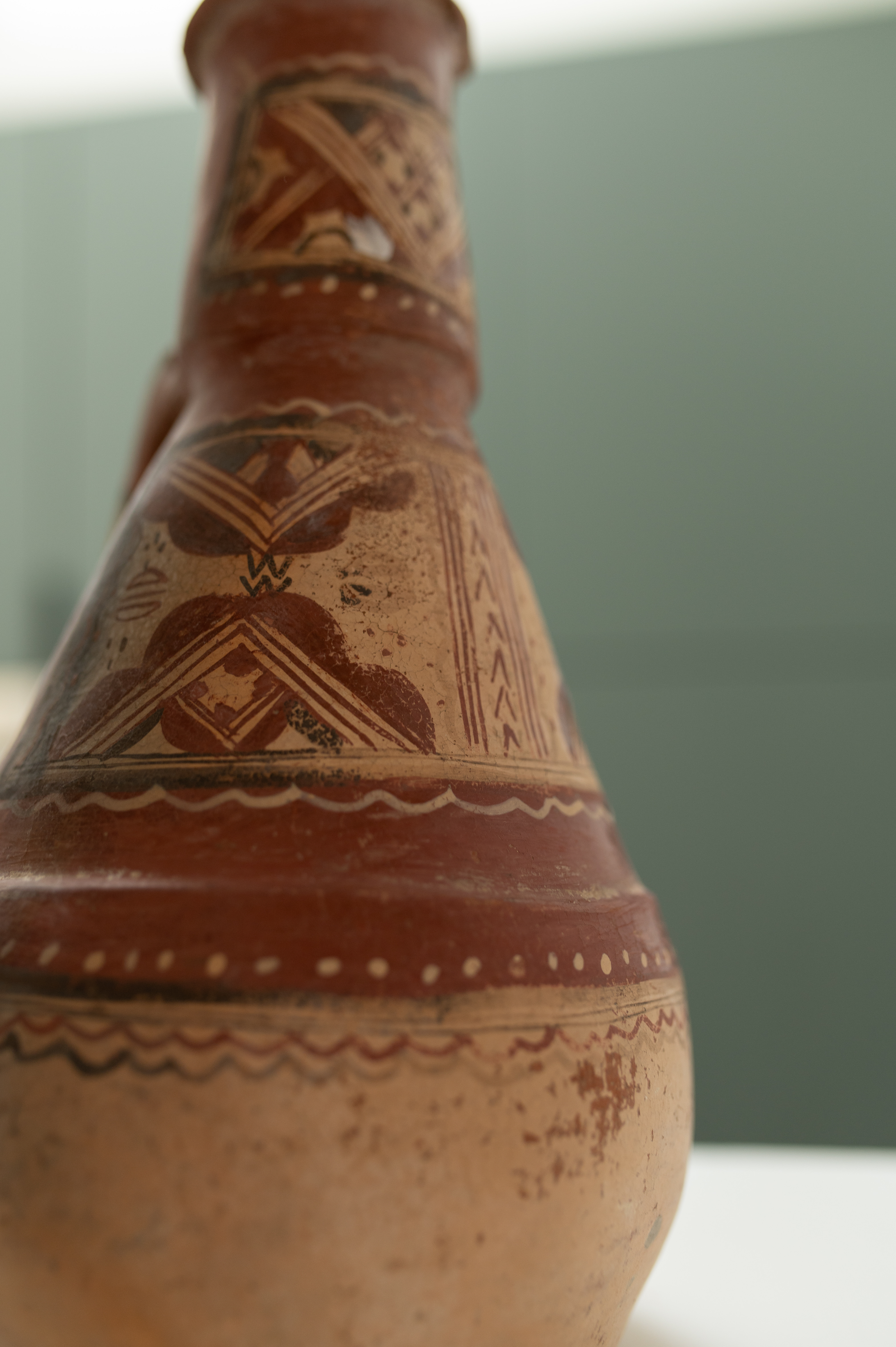 Vintage Gargoulette avec motifs Kabyles - Vintage Kabyle pottery water jug
