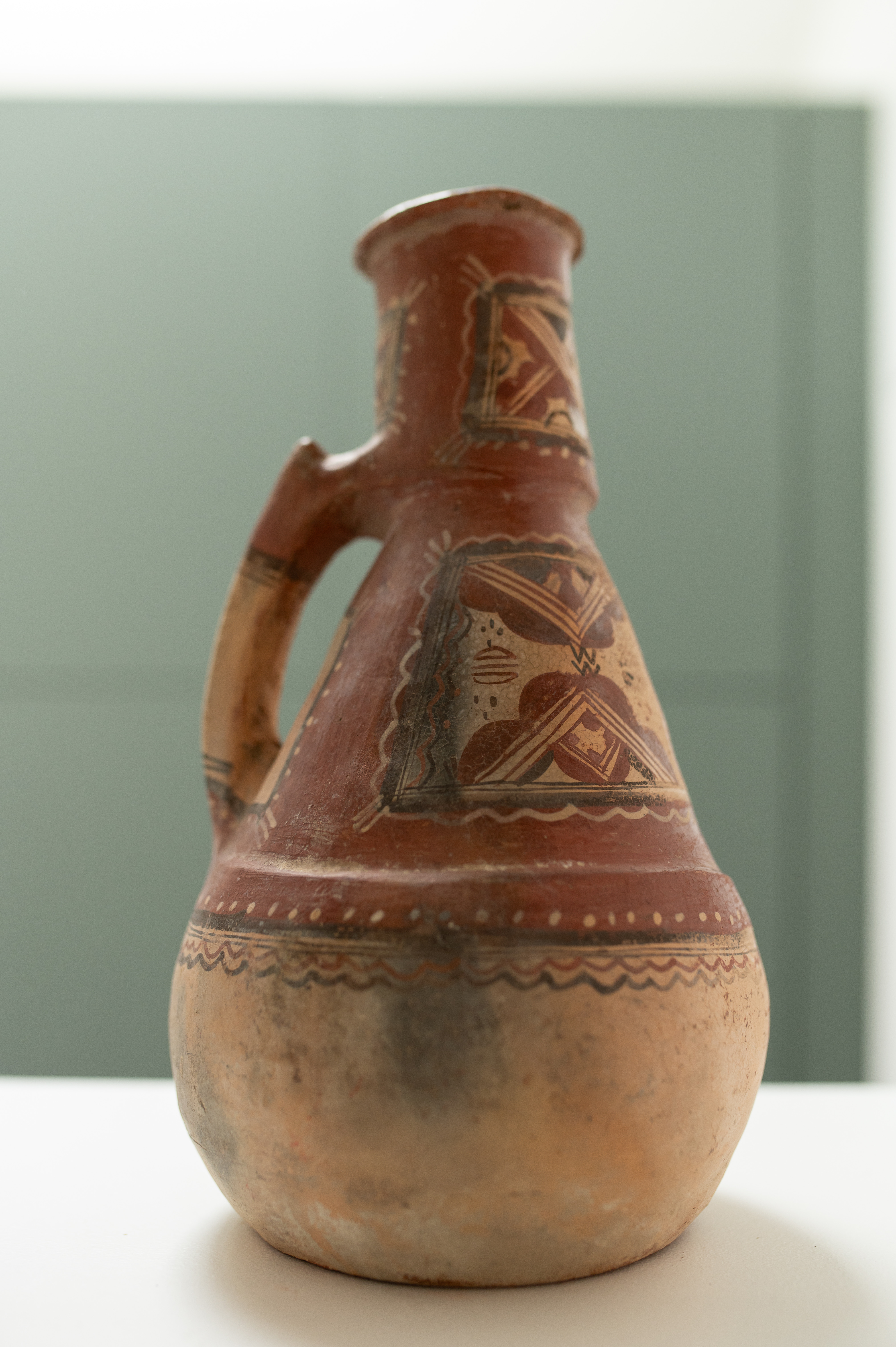 Vintage Gargoulette avec motifs Kabyles - Vintage Kabyle pottery water jug