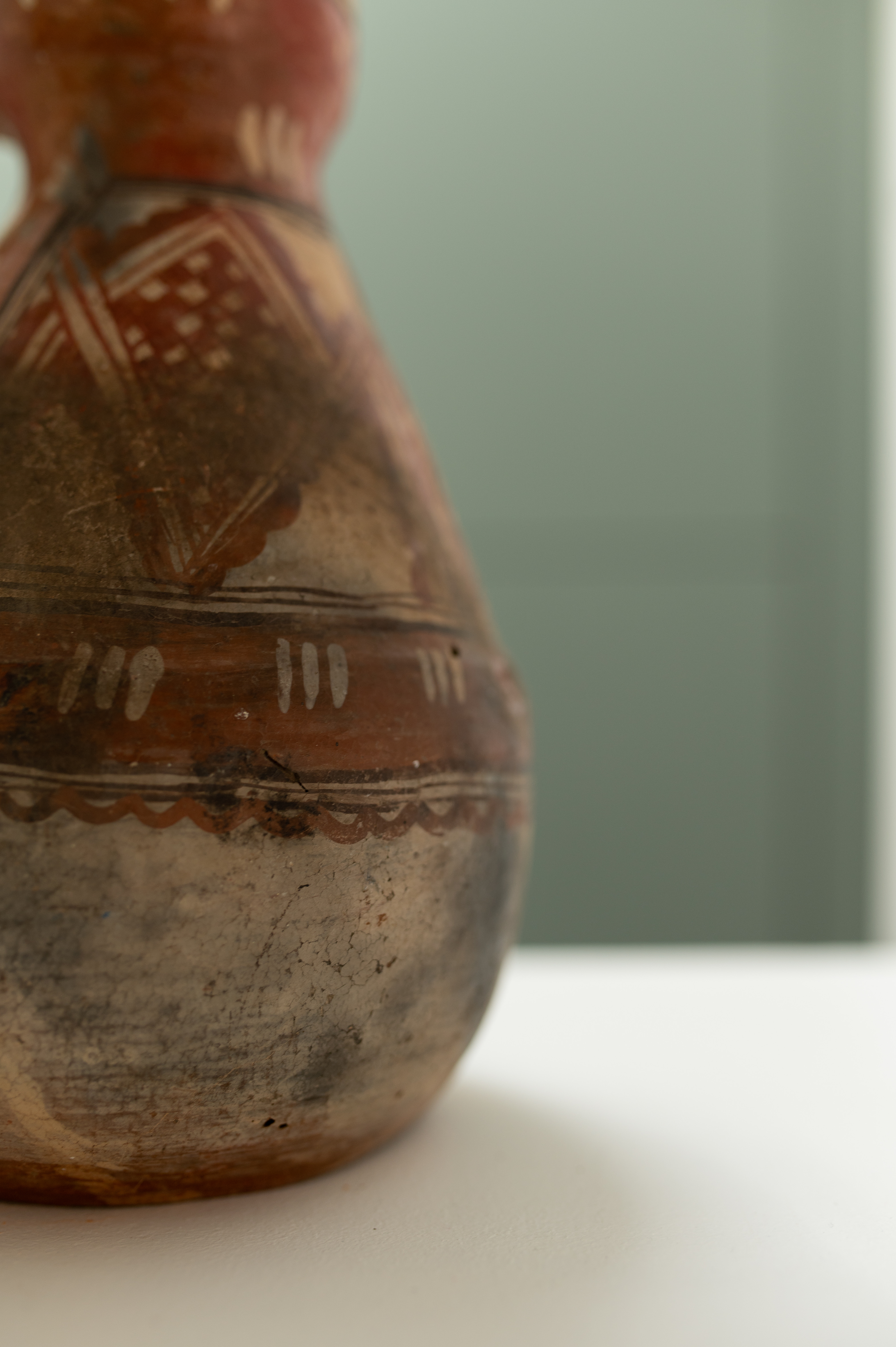 Vintage Gargoulette avec motifs Kabyles - Vintage Kabyle pottery water jug