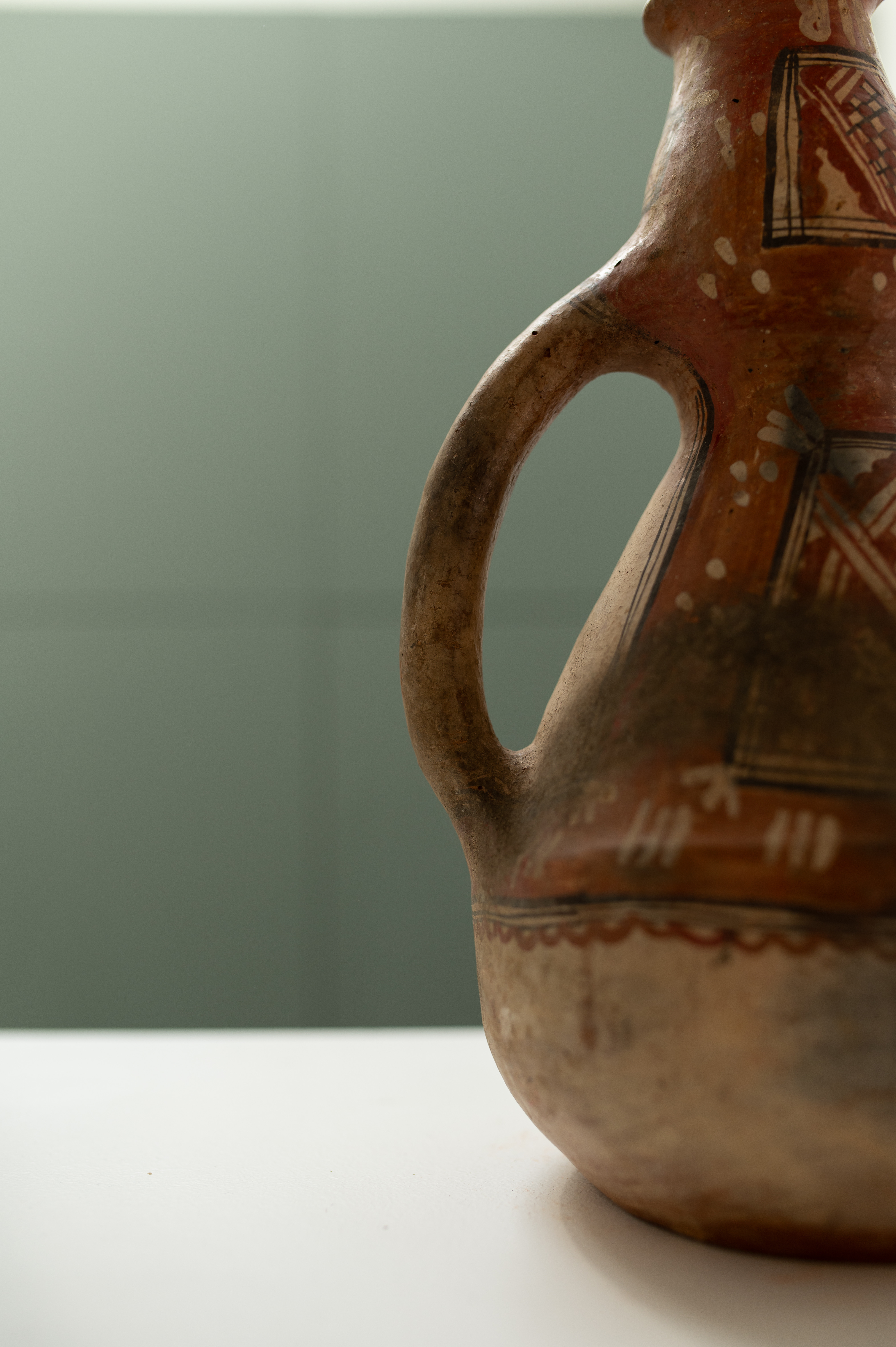 Vintage Gargoulette avec motifs Kabyles - Vintage Kabyle pottery water jug