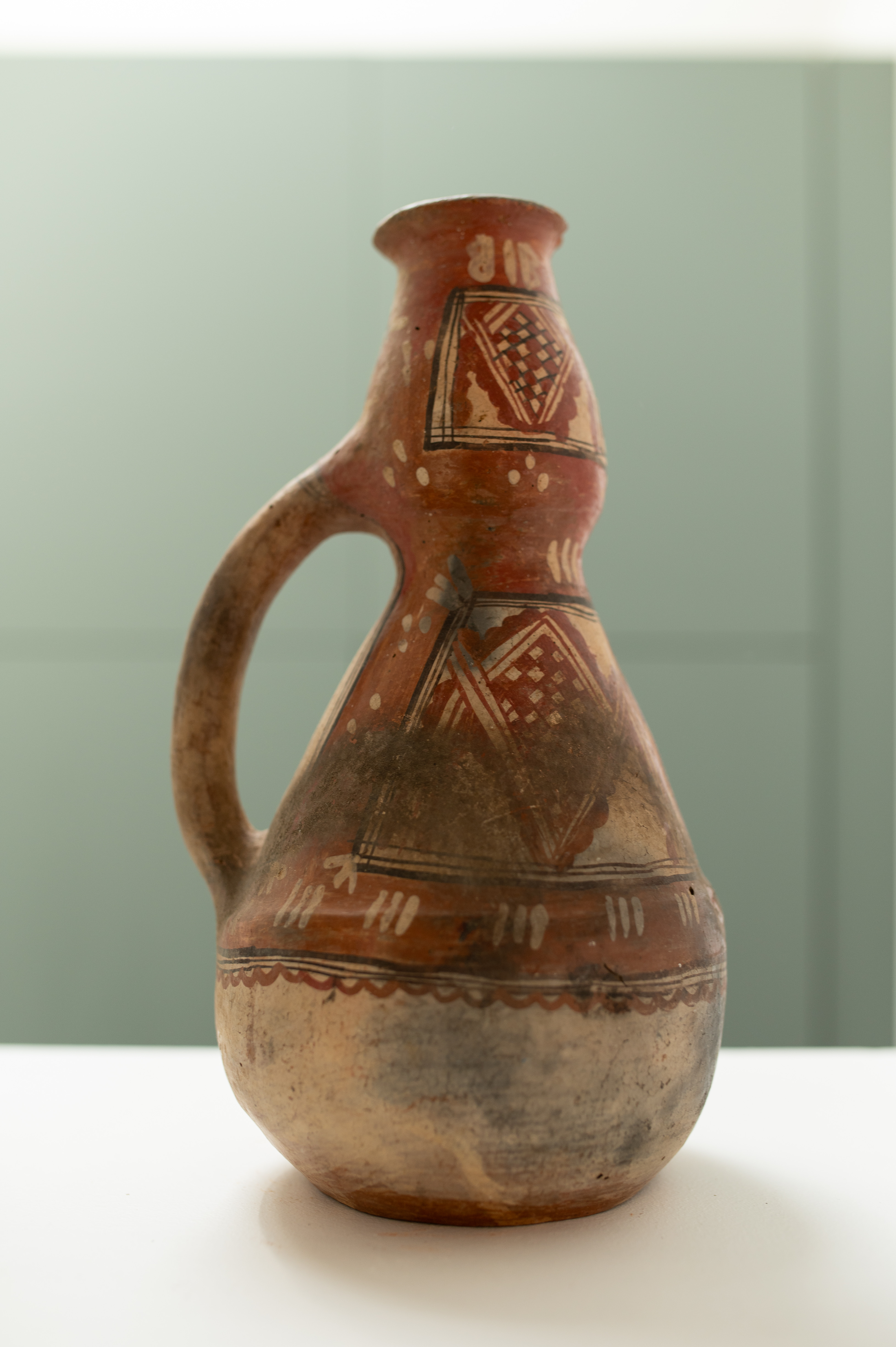 Vintage Gargoulette avec motifs Kabyles - Vintage Kabyle pottery water jug
