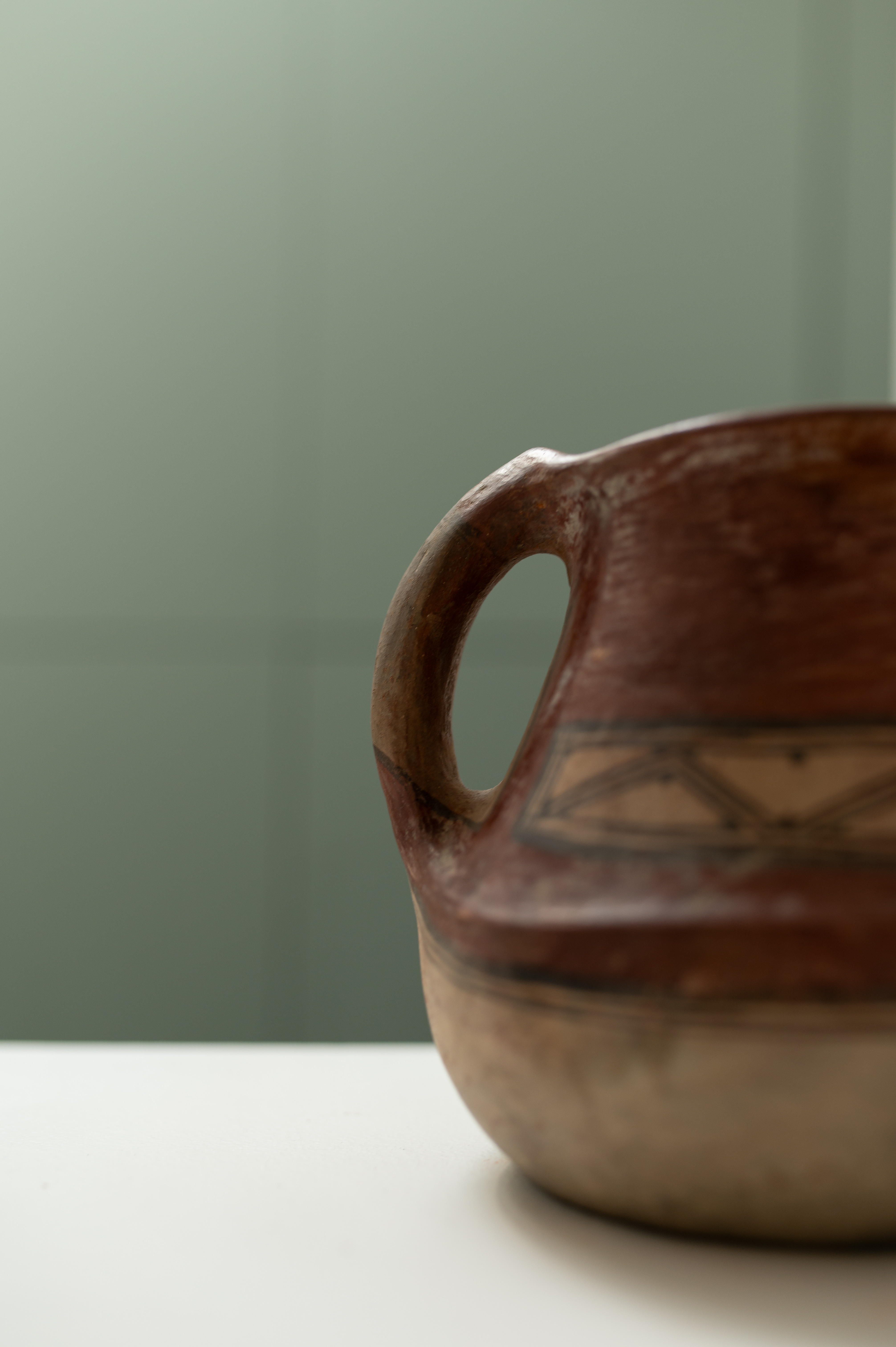 Pichet vintage en terre cuite avec motifs Kabyles - Vintage terracotta pitcher with Kabyle patterns