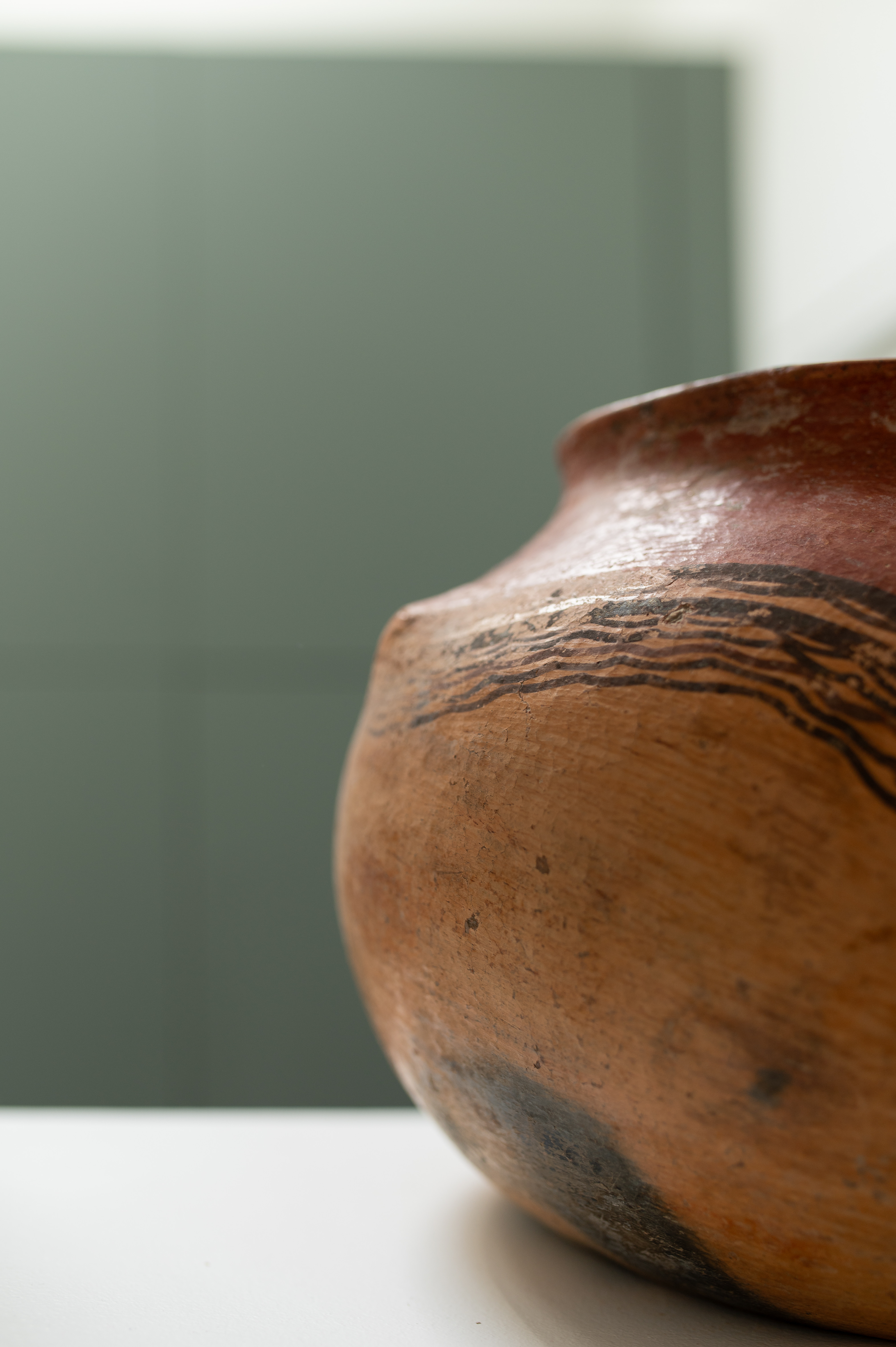 Pichet vintage en terre cuite avec motifs Kabyles - Vintage terracotta pitcher with Kabyle patterns