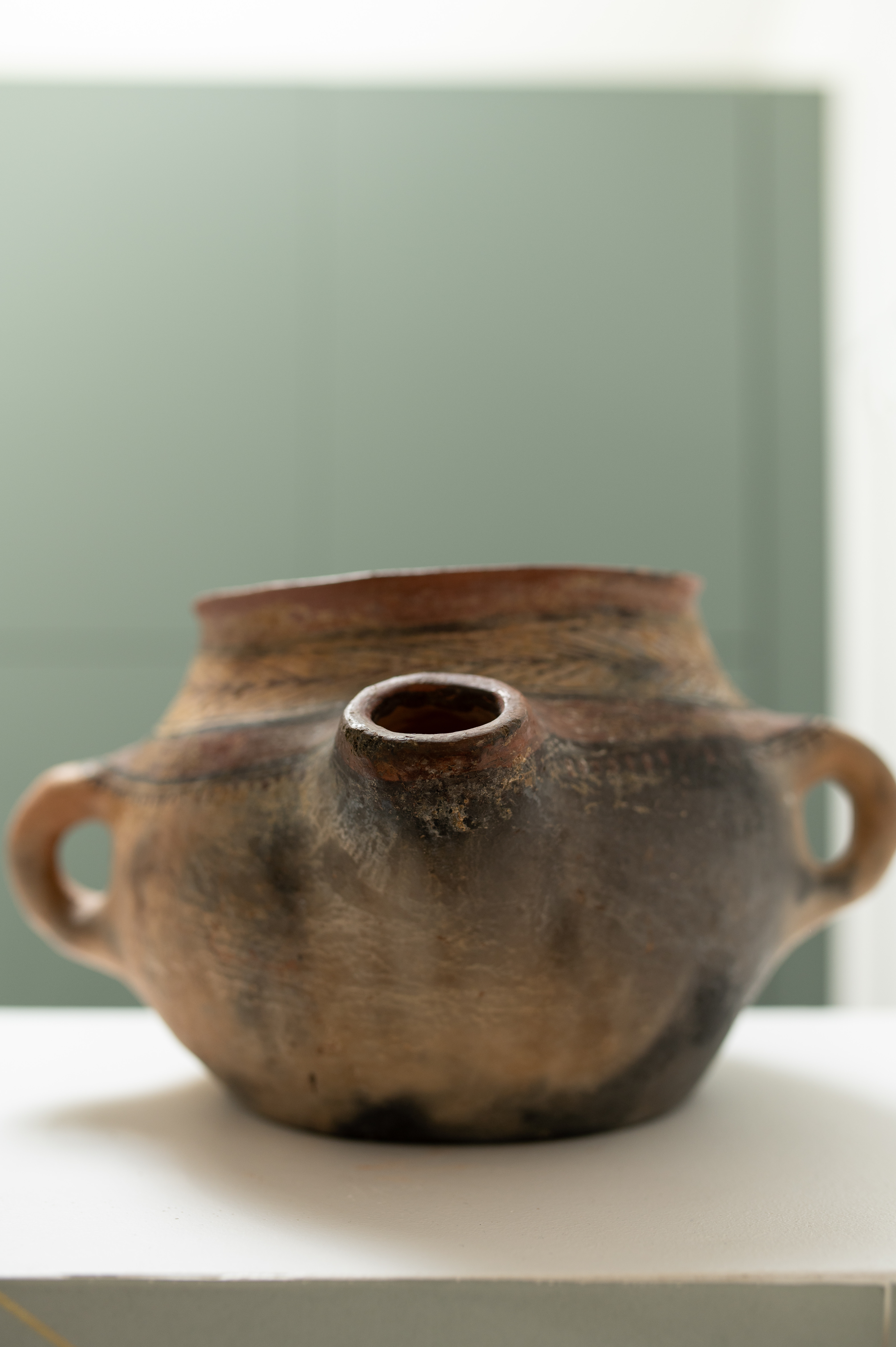 Pichet vintage en terre cuite avec motifs Kabyles - Vintage terracotta pitcher with Kabyle patterns