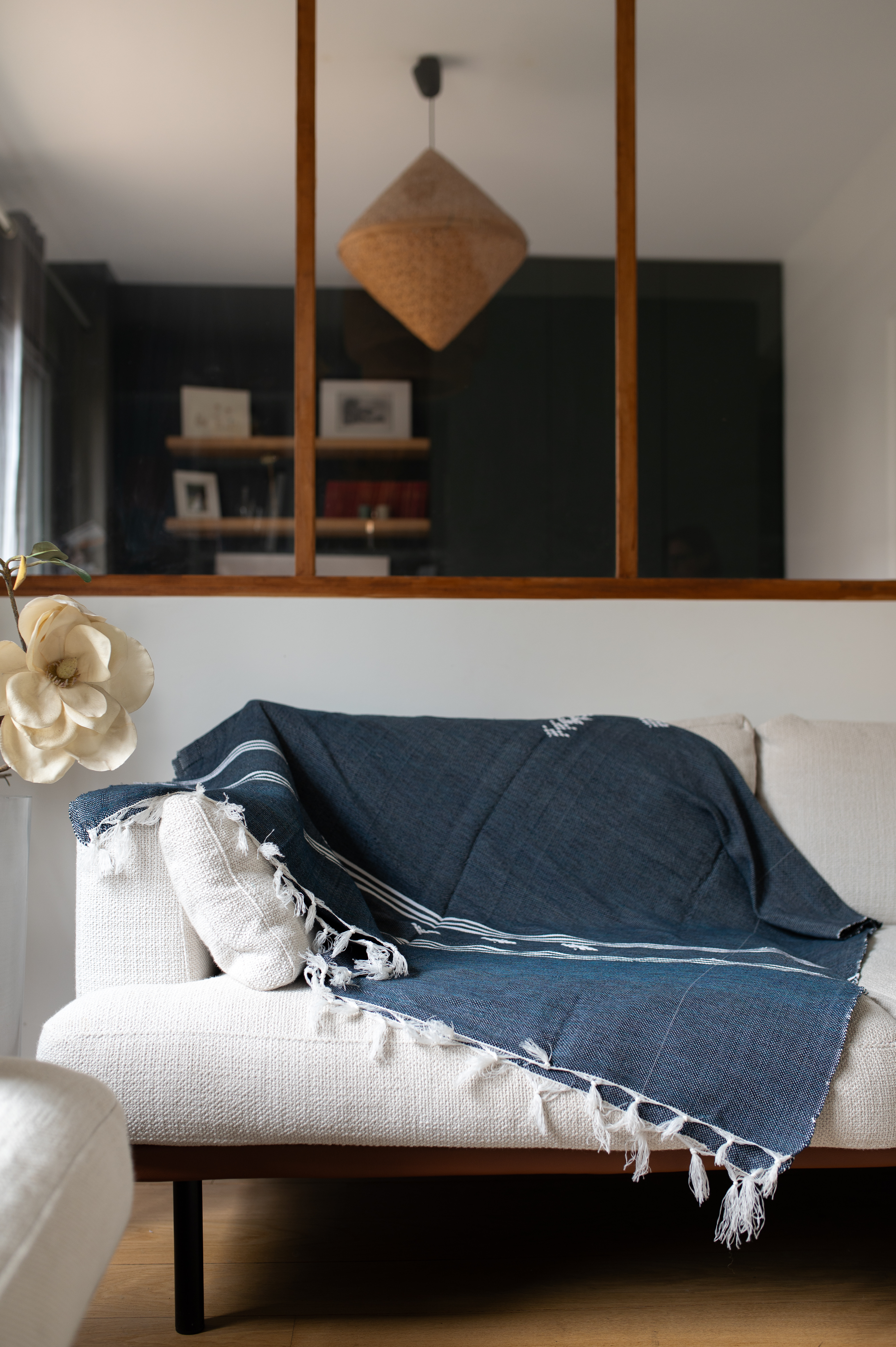 Plaid de Tlemcen 230 X 130 – 100% Laine, Tissé à la Main