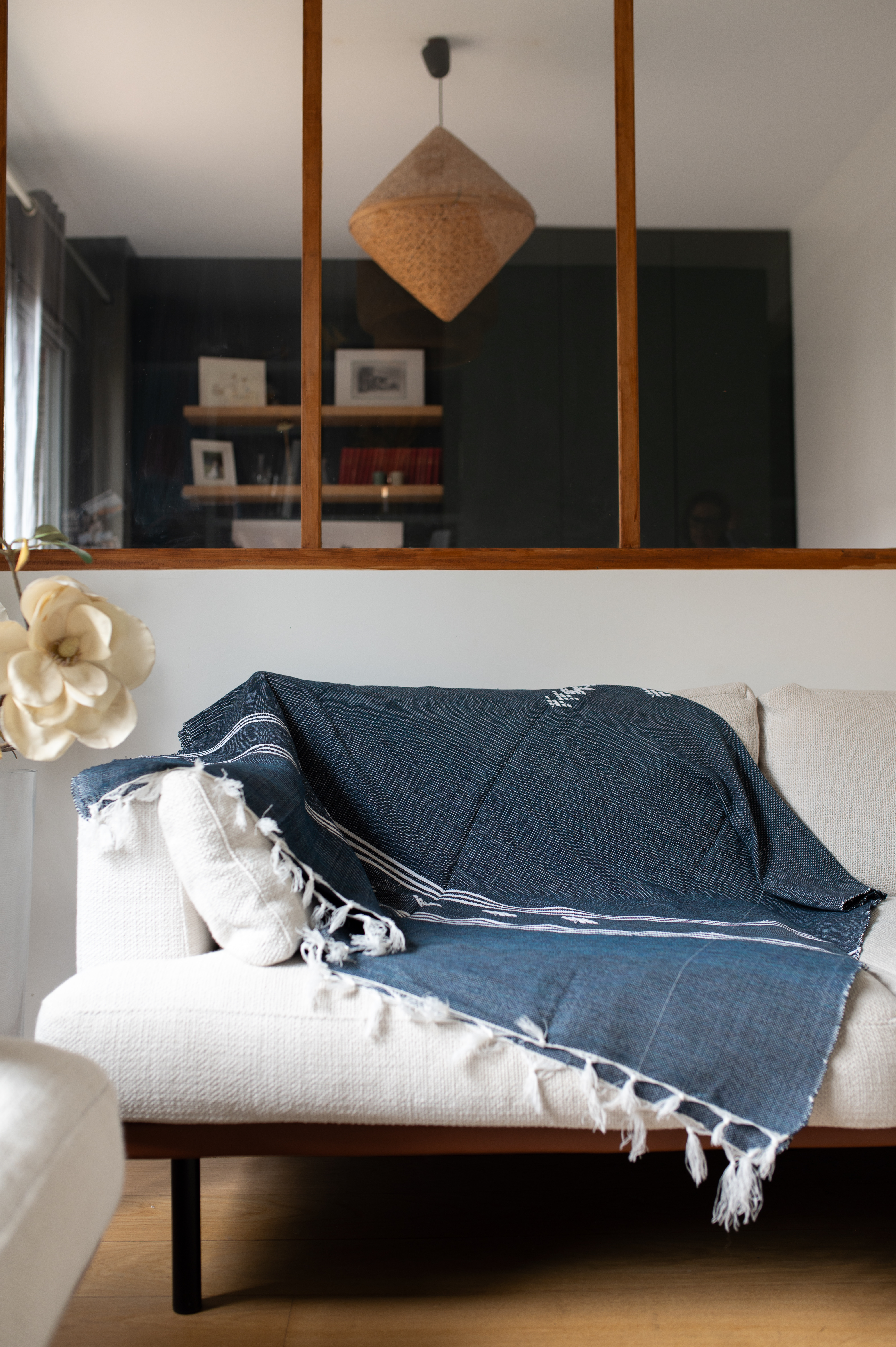Plaid de Tlemcen 230 X 130 – 100% Laine, Tissé à la Main