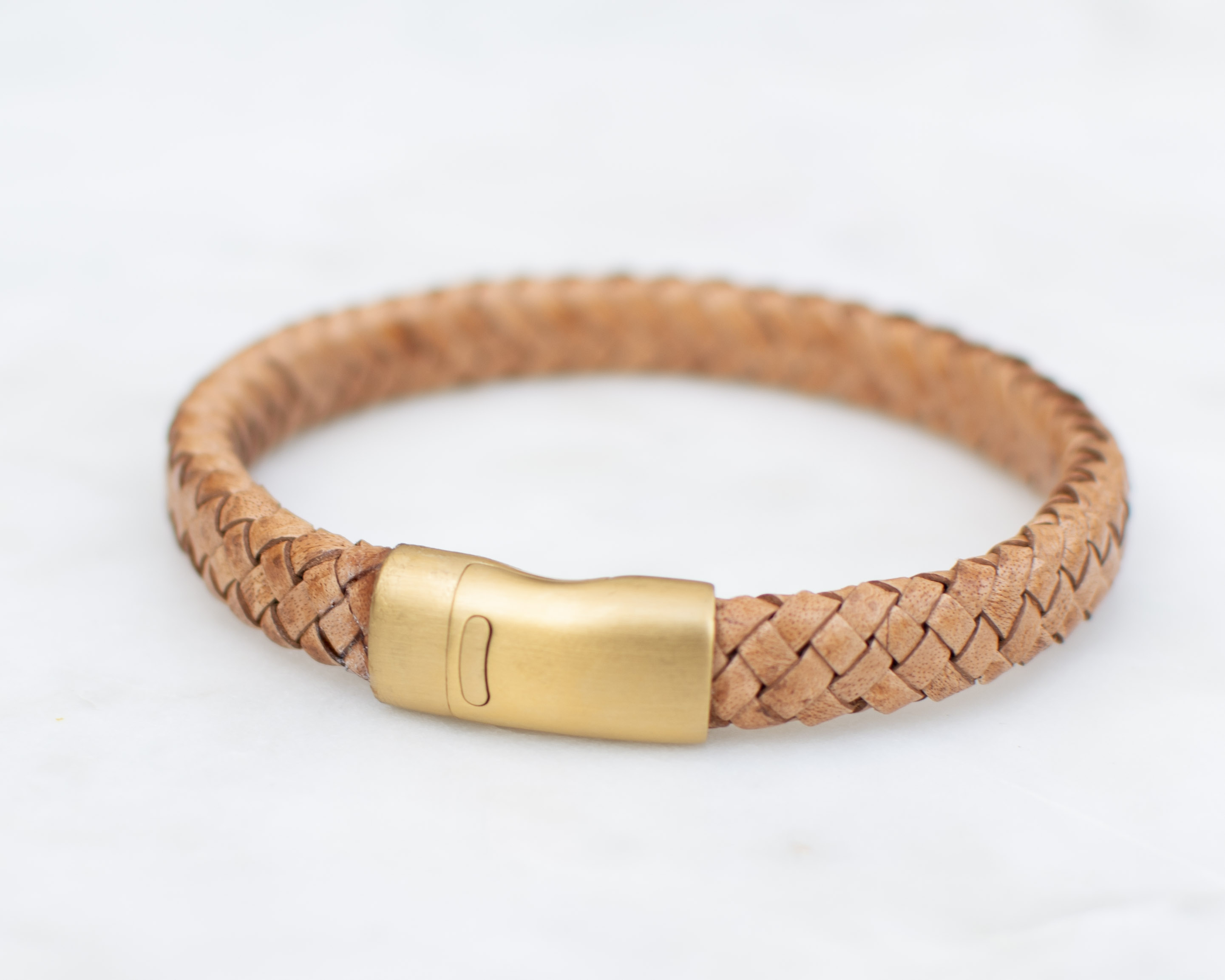 Armband Braid's Cognac - Gold