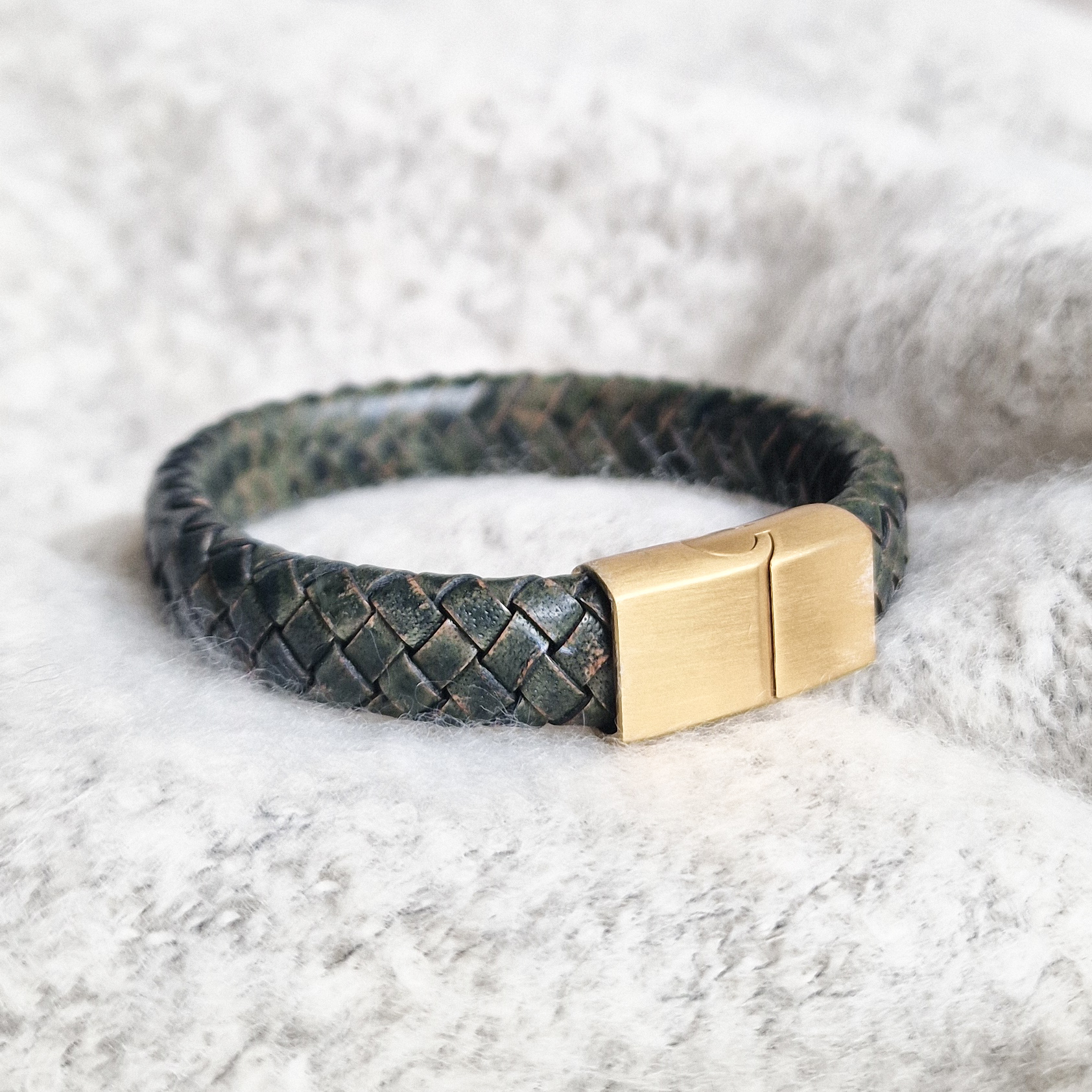 Armband Braid's Green - Gold