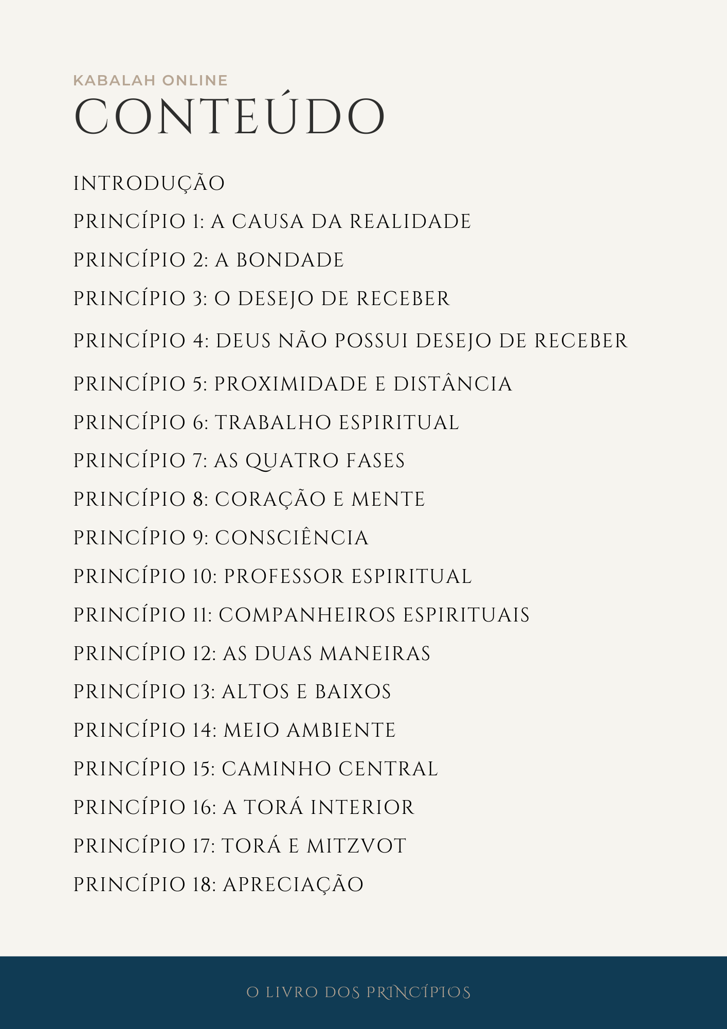 O Livro da Kabalah Princípios