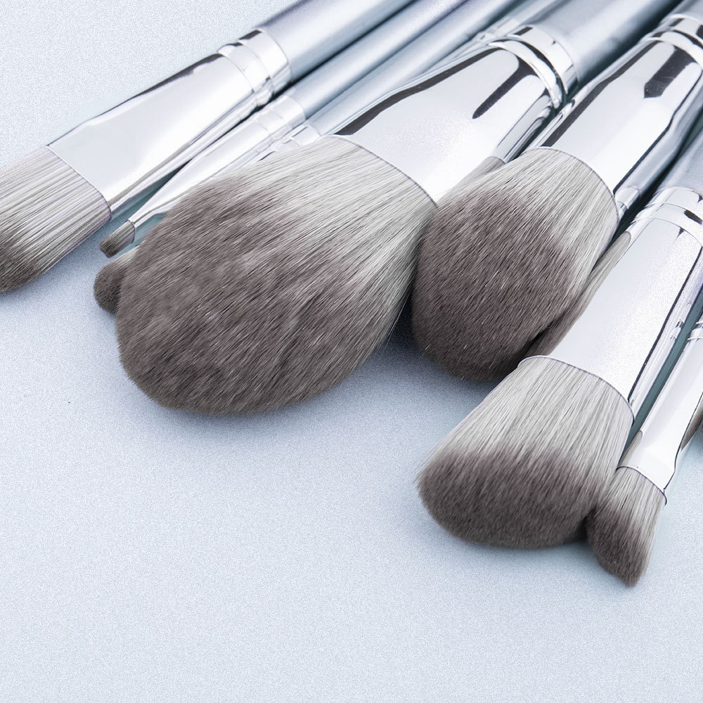 Kit 14 pinceaux make-up avec pochette grise