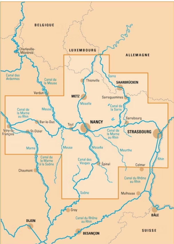 Canal des Vosges carte