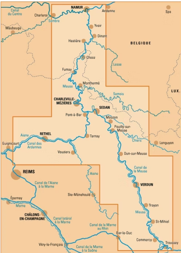 Carte fluviale Meuse