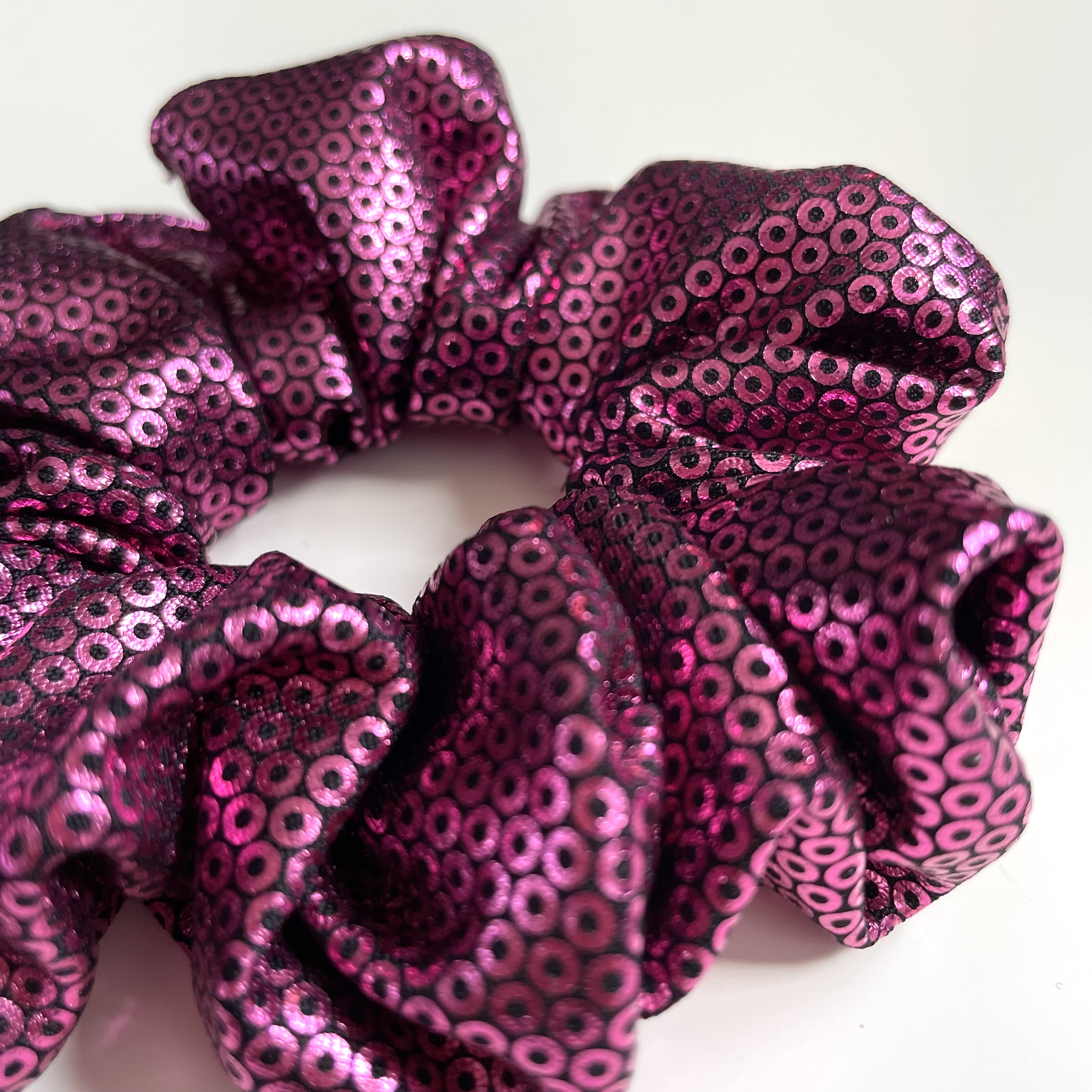 Scrunchie Shinny Rosa