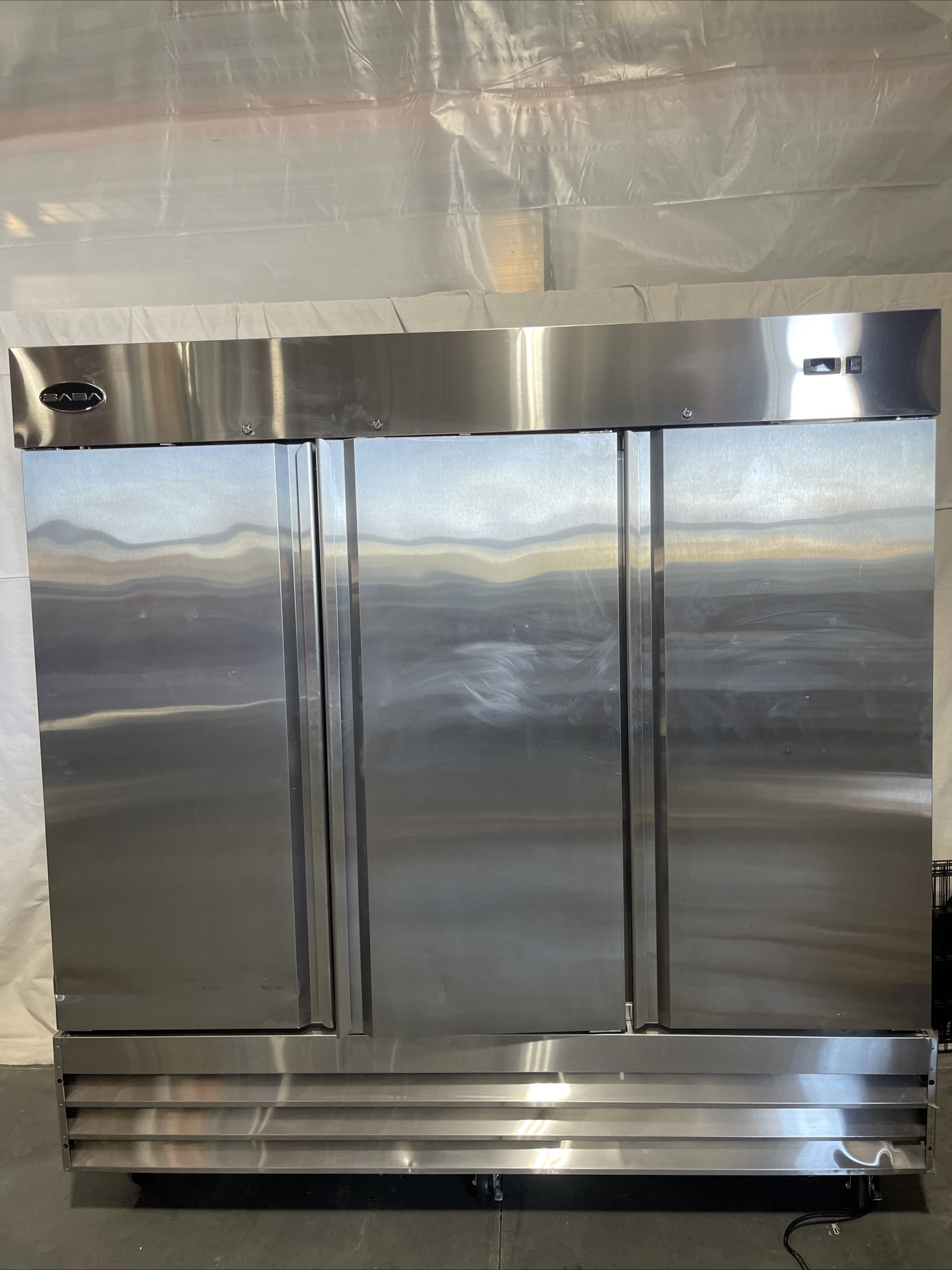 SABA Steel Three Door Fridge S-72R