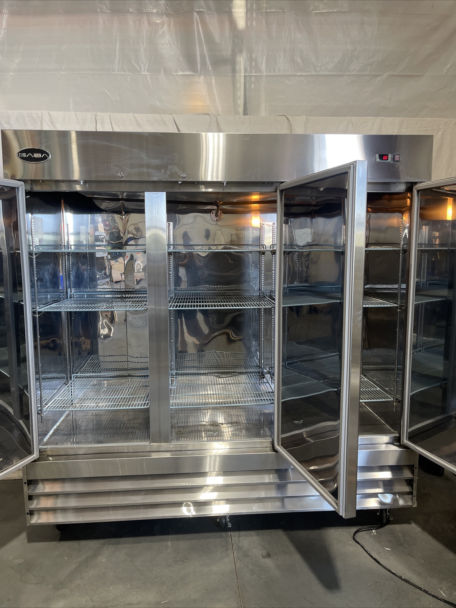 SABA Steel Three Door Fridge S-72R