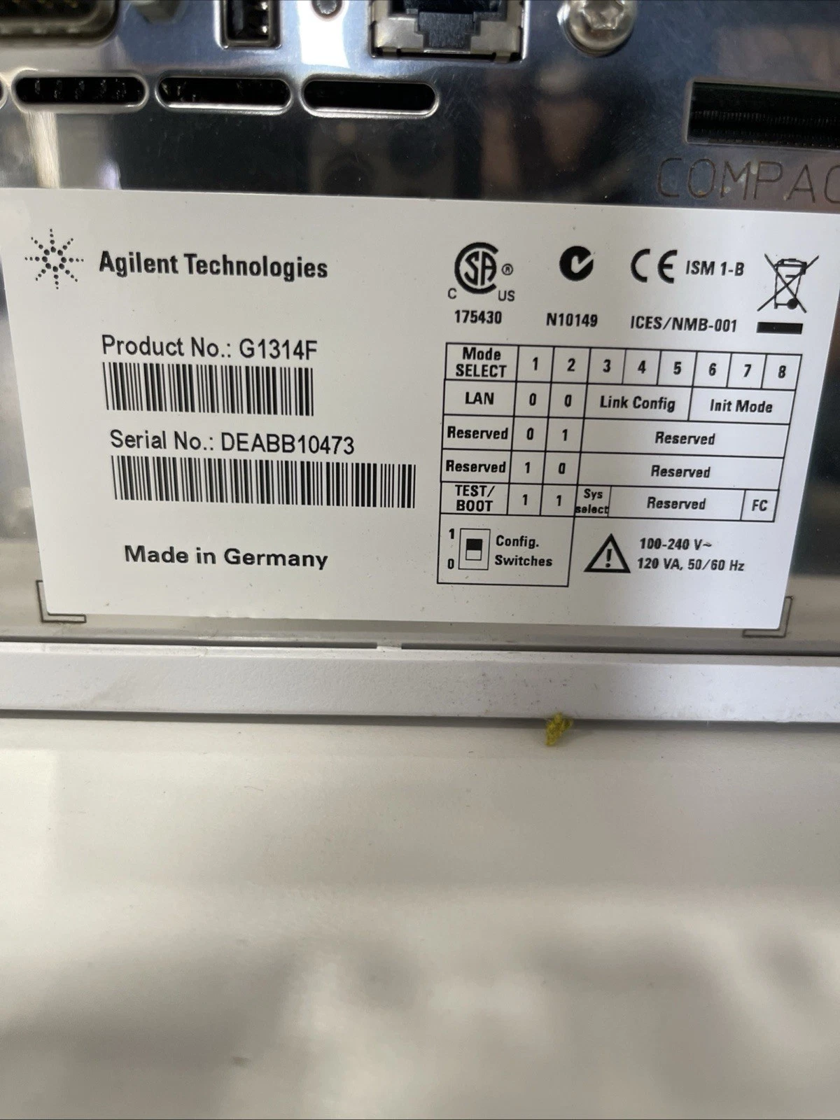 Agilent 1260 Infinity HPLC G1314F Wavelength Detector