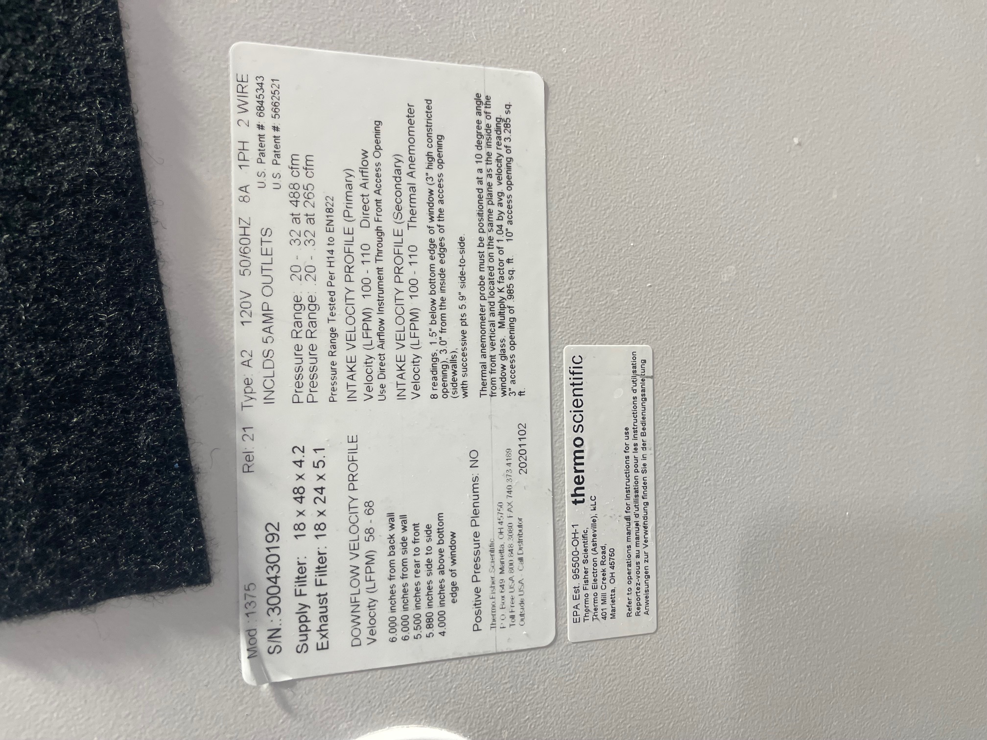 Thermo Scientific™ 1300 Series A2 Biosafety Cabinet