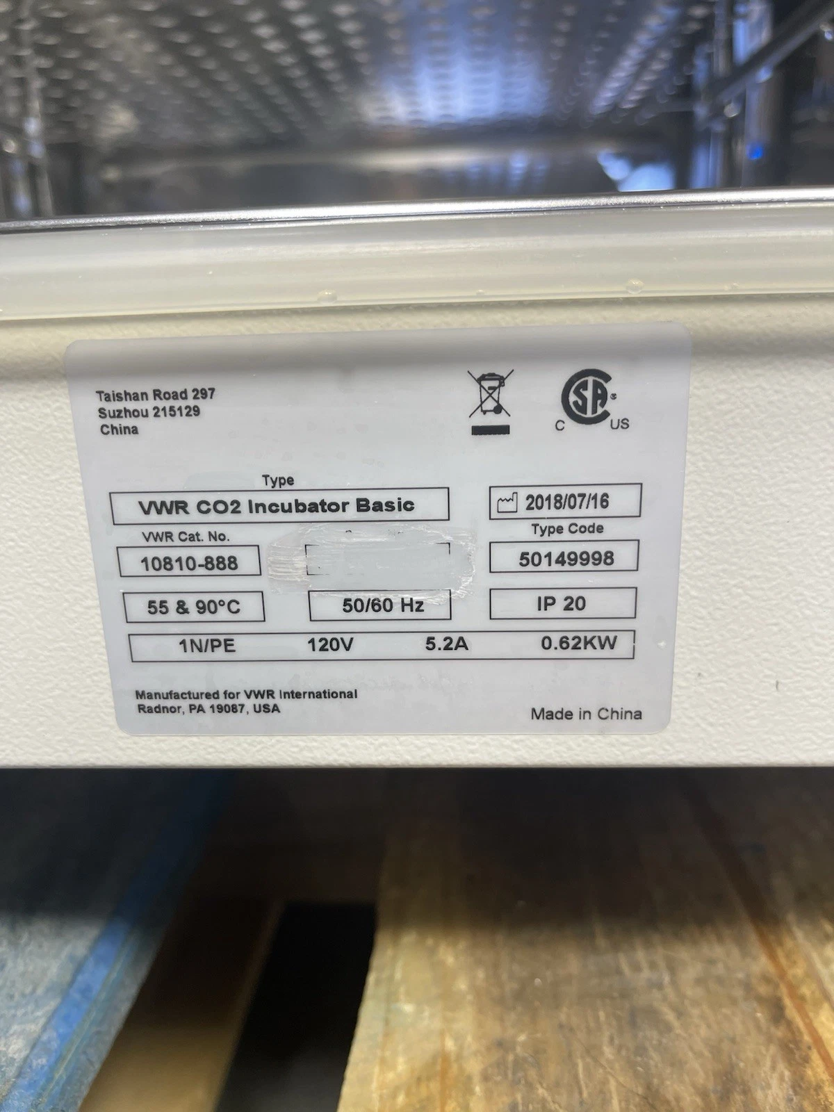 VWR 10810-888 Air Jacketed CO2 Incubator
