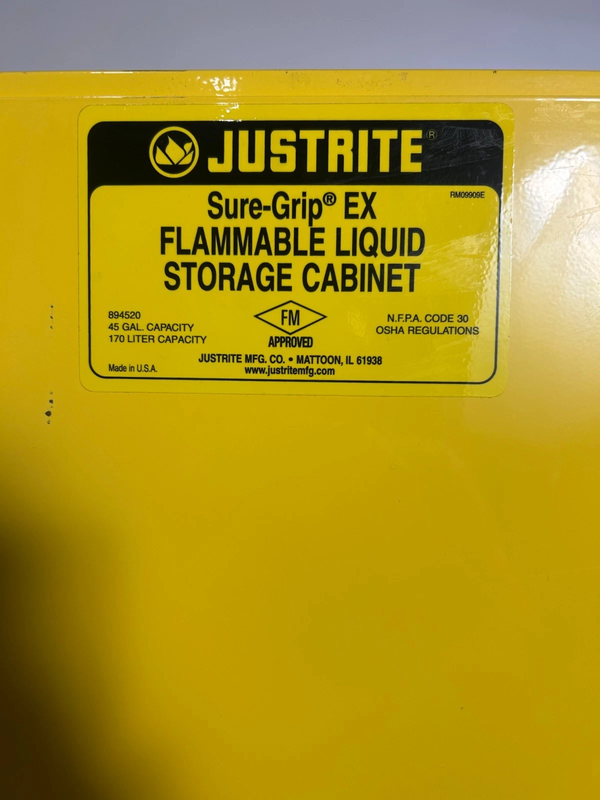 Share Justrite 45 Gallon Liquid Safety Storage Flammable Cabinet 894520