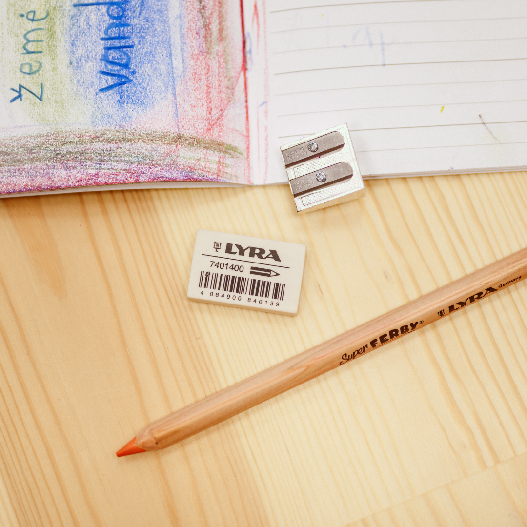 Natūralios gumos trintukas LYRA, 2 vnt. 