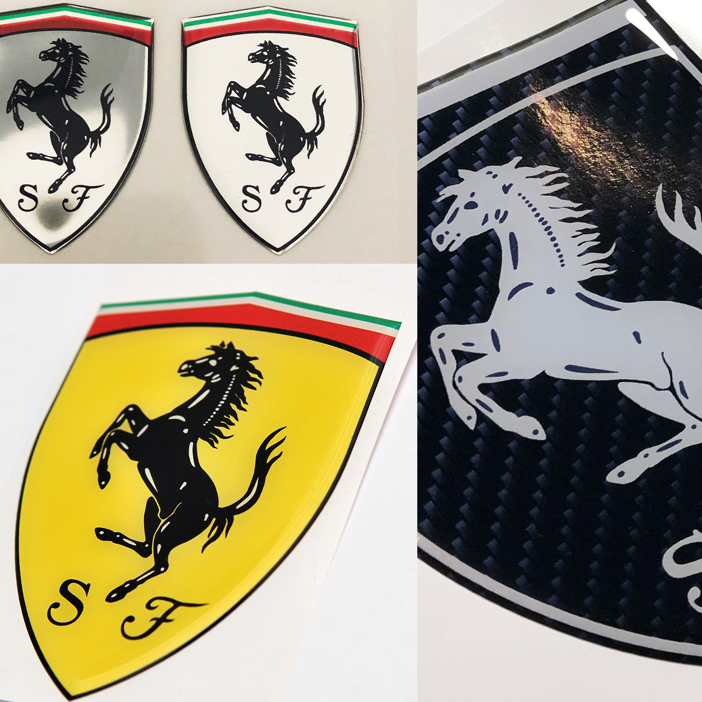 2 pcs x Ferrari stickers (98x72mm or 50x37mm)