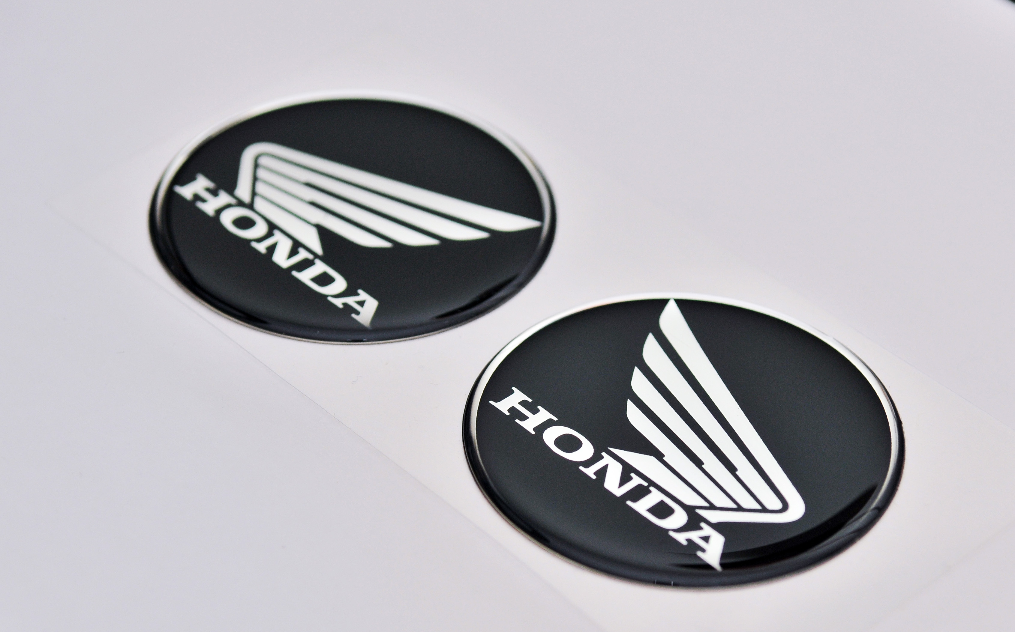 2 pcs x HONDA WINGS stickers Decal 3D Domed Accessory for motorcycle