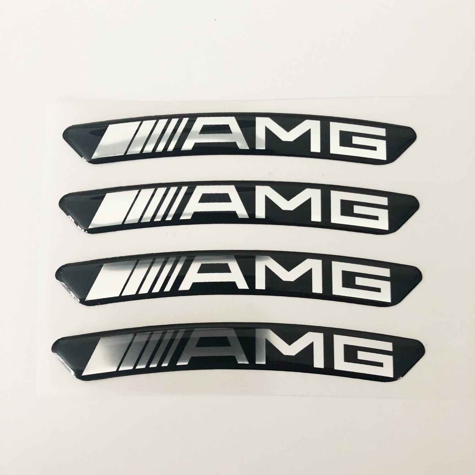 4pcs x Mercedes AMG sticker for 19" rims (92x12mm) Color options available.